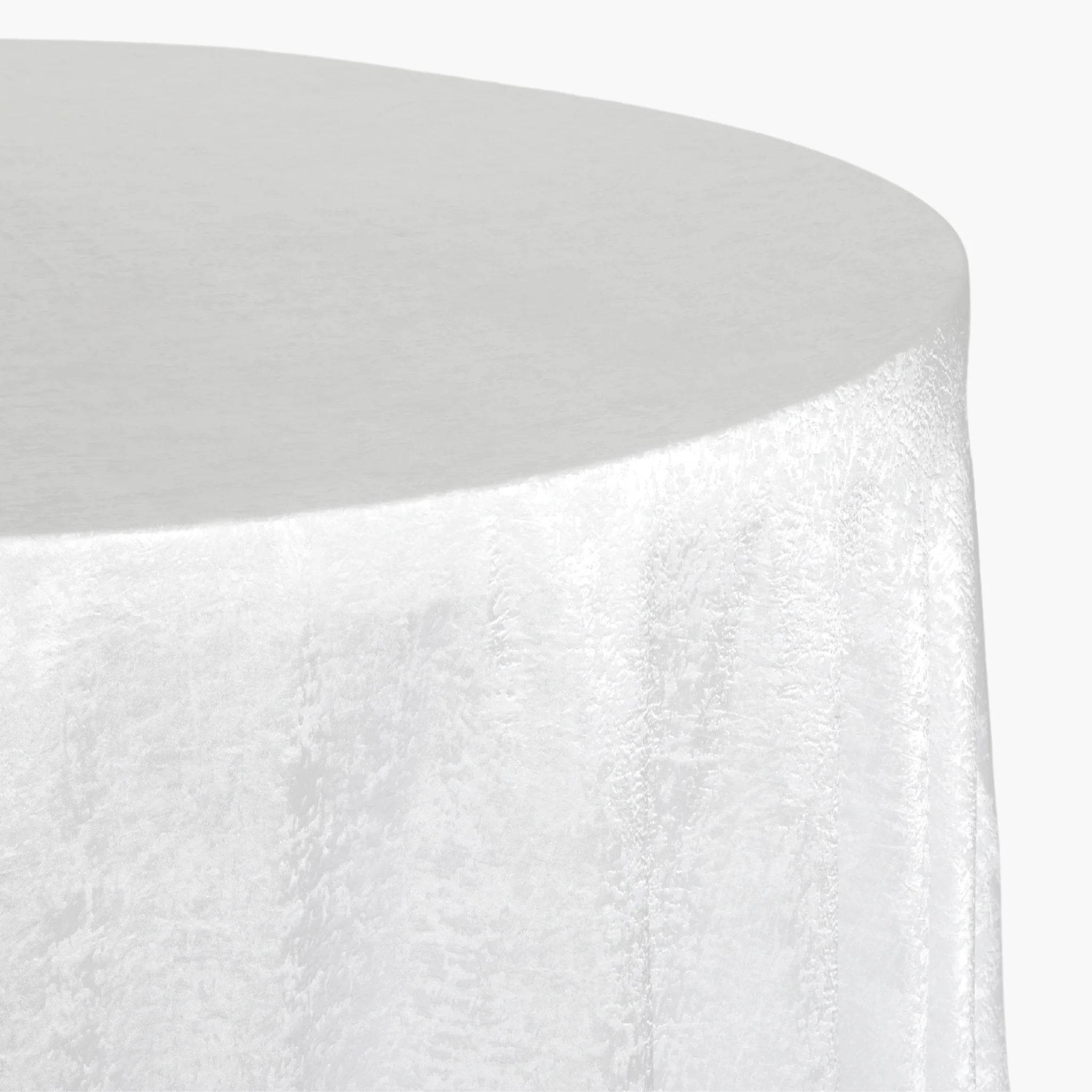 Crinkle Shimmer 120" Round Tablecloth - White - Image 3