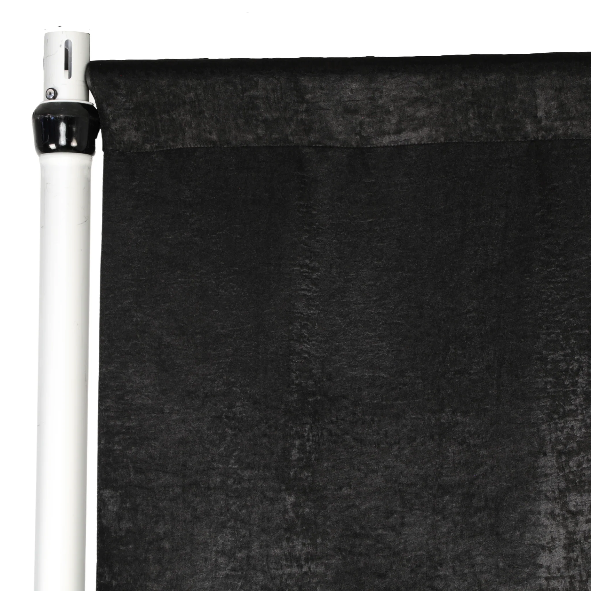 Crinkle Shimmer 12ft H x 52" W Drape/Backdrop Panel - Black - Image 2