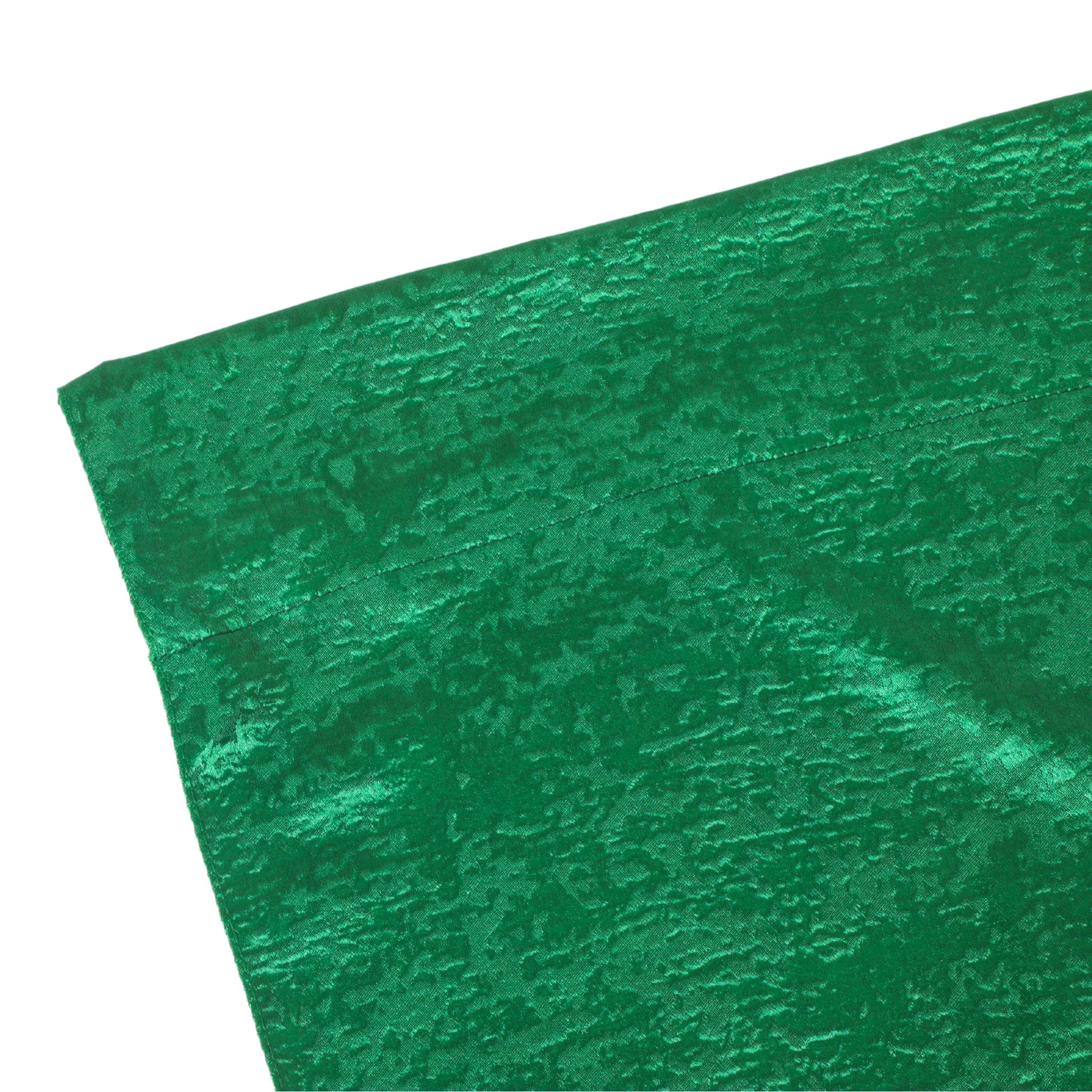 Crinkle Shimmer 12ft H x 52" W Drape/Backdrop Panel - Emerald Green - Image 3
