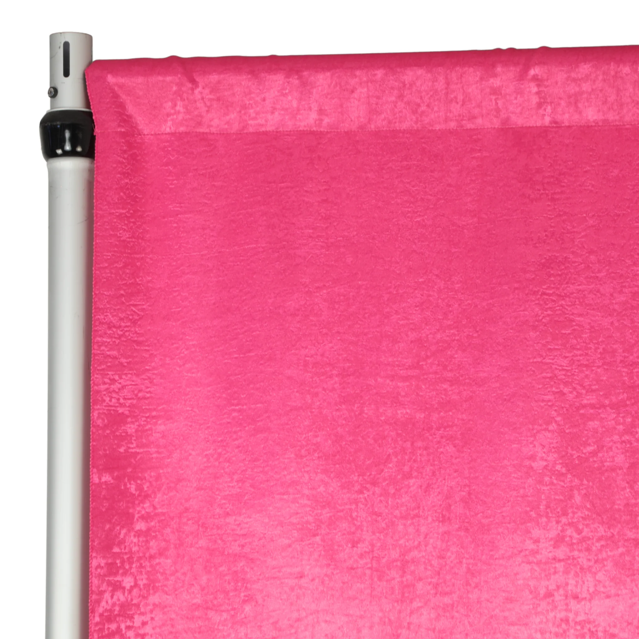 Crinkle Shimmer 12ft H x 52" W Drape/Backdrop Panel - Fuchsia - Image 2