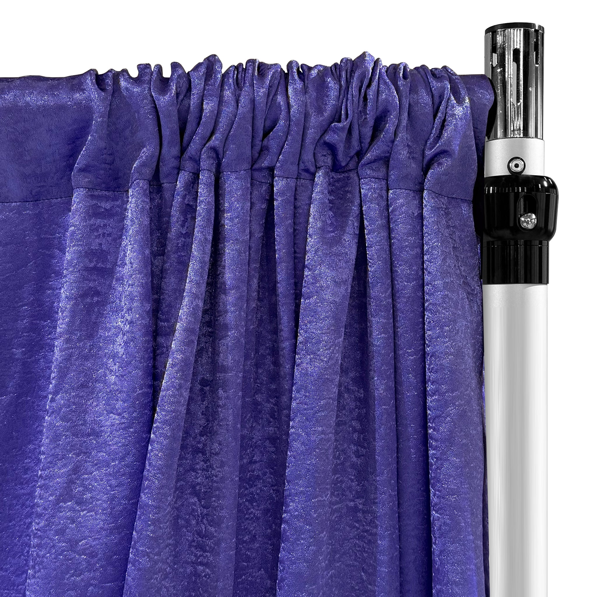 Crinkle Shimmer 12ft H x 52" W Drape/Backdrop Panel - Purple