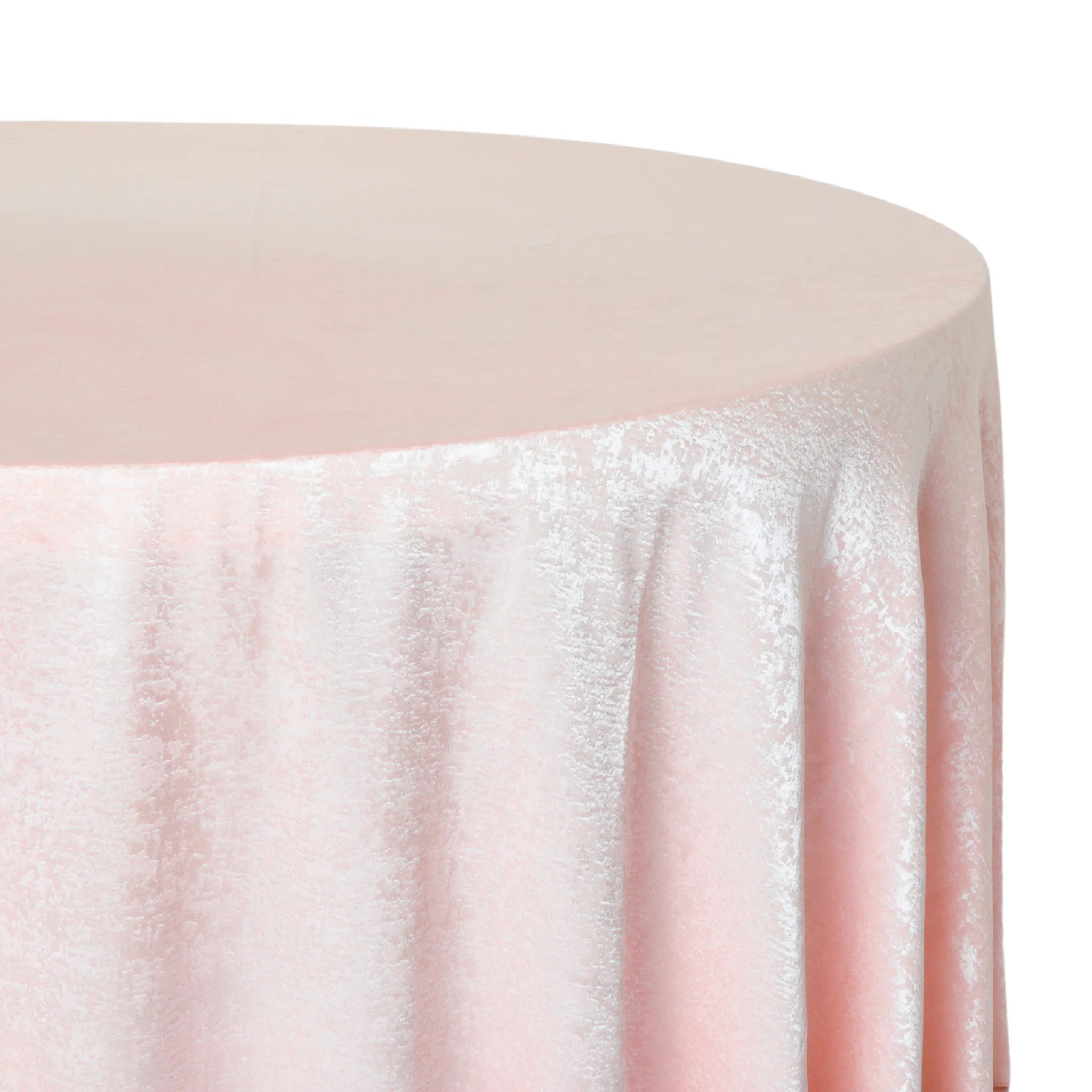 Crinkle Shimmer 132" Round Tablecloth - Blush/Rose Gold - Image 2