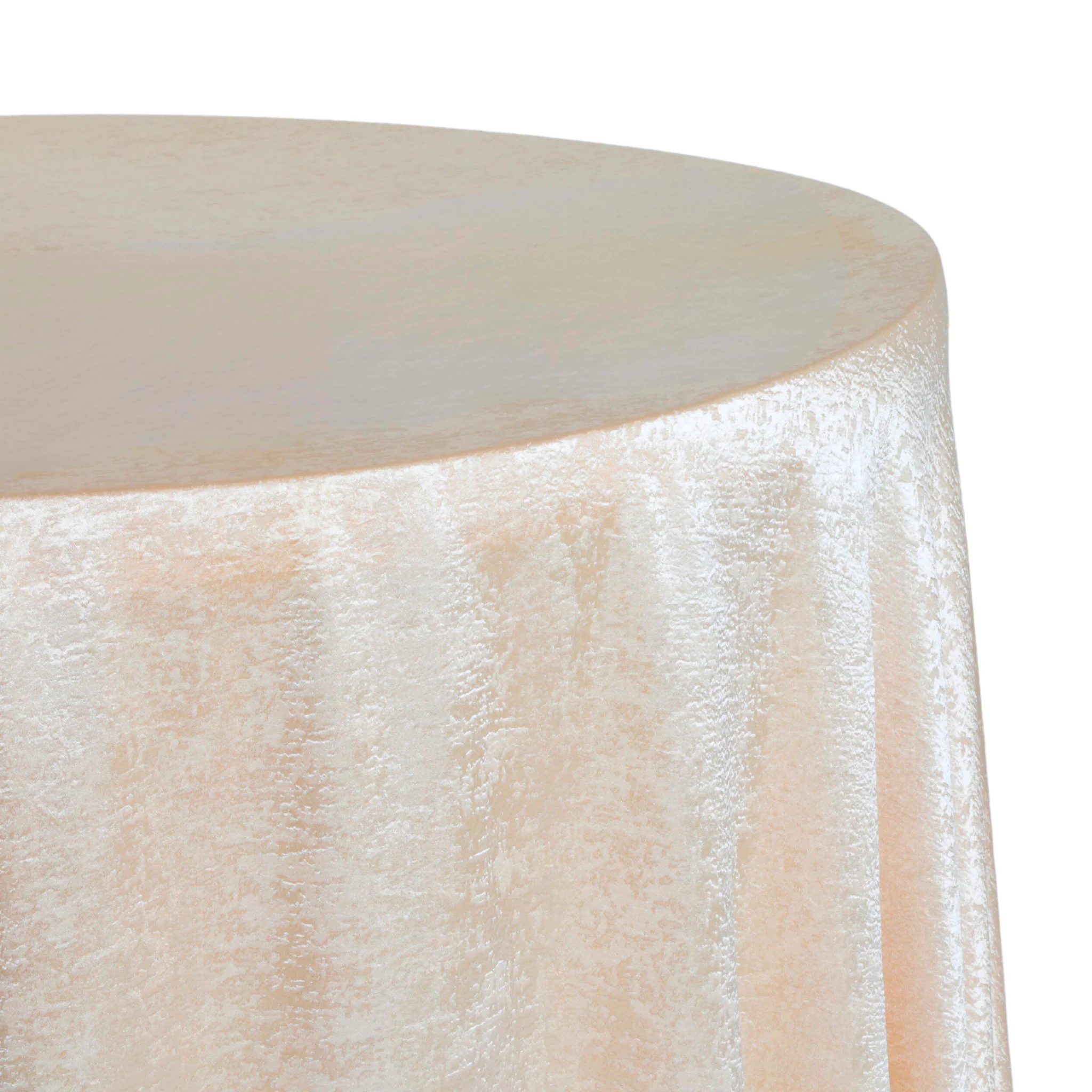 Crinkle Shimmer 132" Round Tablecloth - Champagne - Image 4