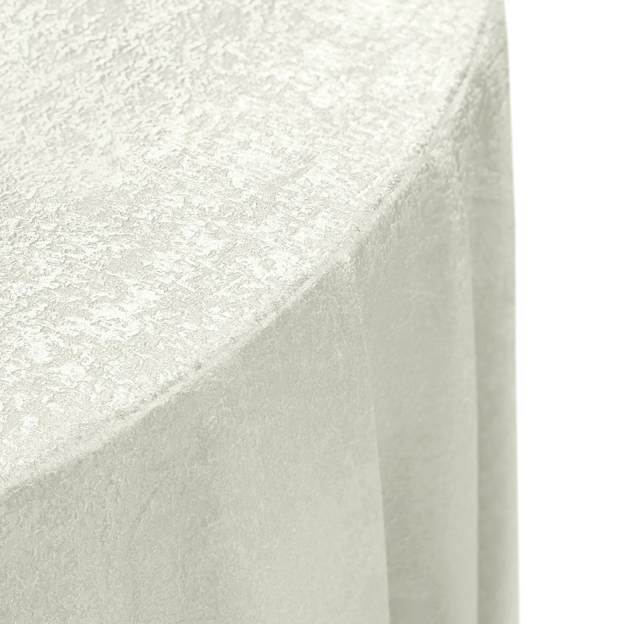 Crinkle Shimmer 132" Round Tablecloth - Ivory - Image 4