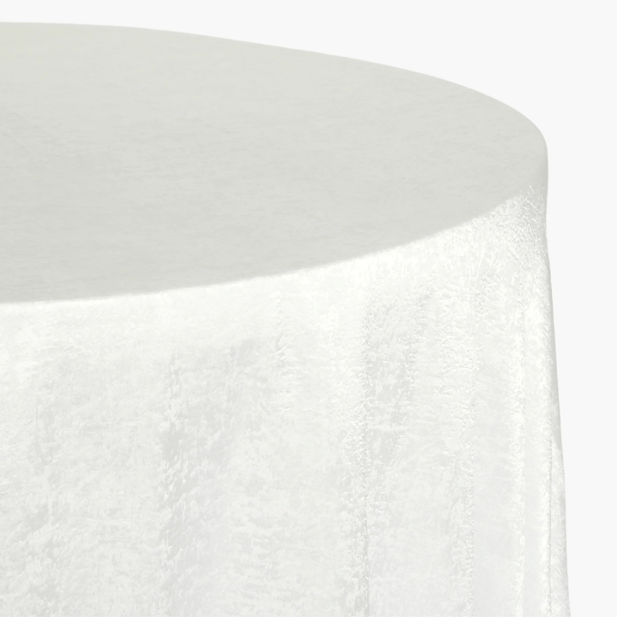Crinkle Shimmer 132" Round Tablecloth - Light Ivory/Off White - Image 5