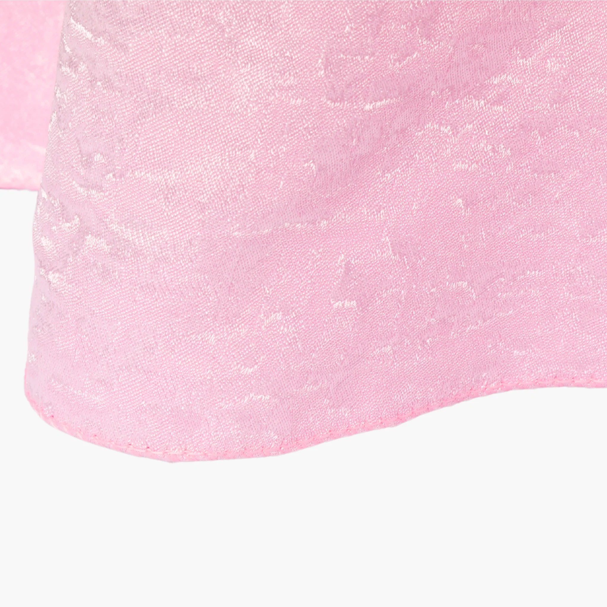 Crinkle Shimmer 132" Round Tablecloth - Pink - Image 5