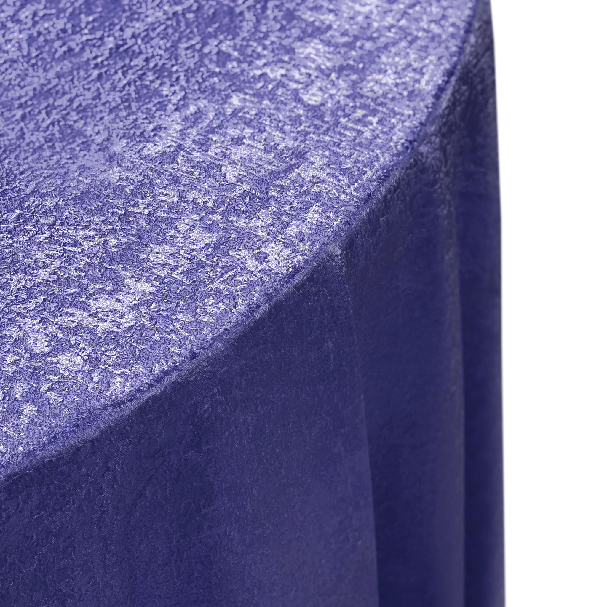 Crinkle Shimmer 132" Round Tablecloth - Purple - Image 5