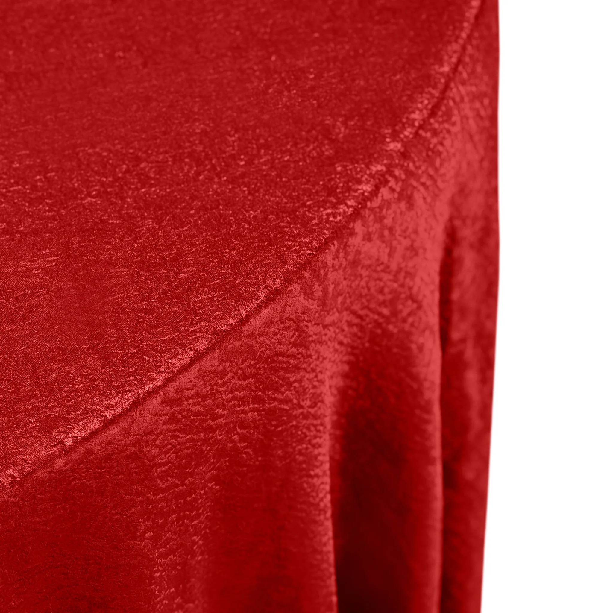 Crinkle Shimmer 132" Round Tablecloth - Red - Image 6