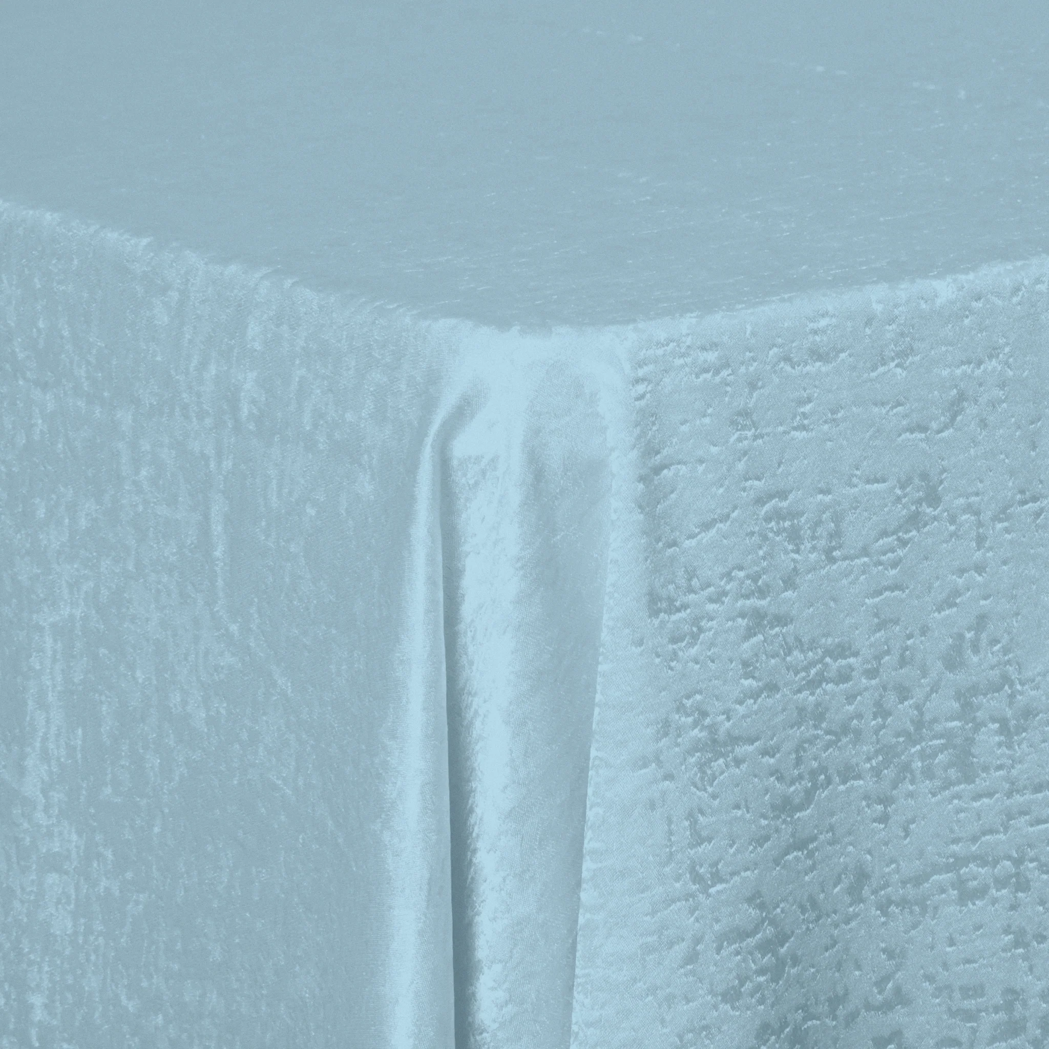 Crinkle Shimmer 90"x132" Rectangular Tablecloth - Baby Blue - Image 3