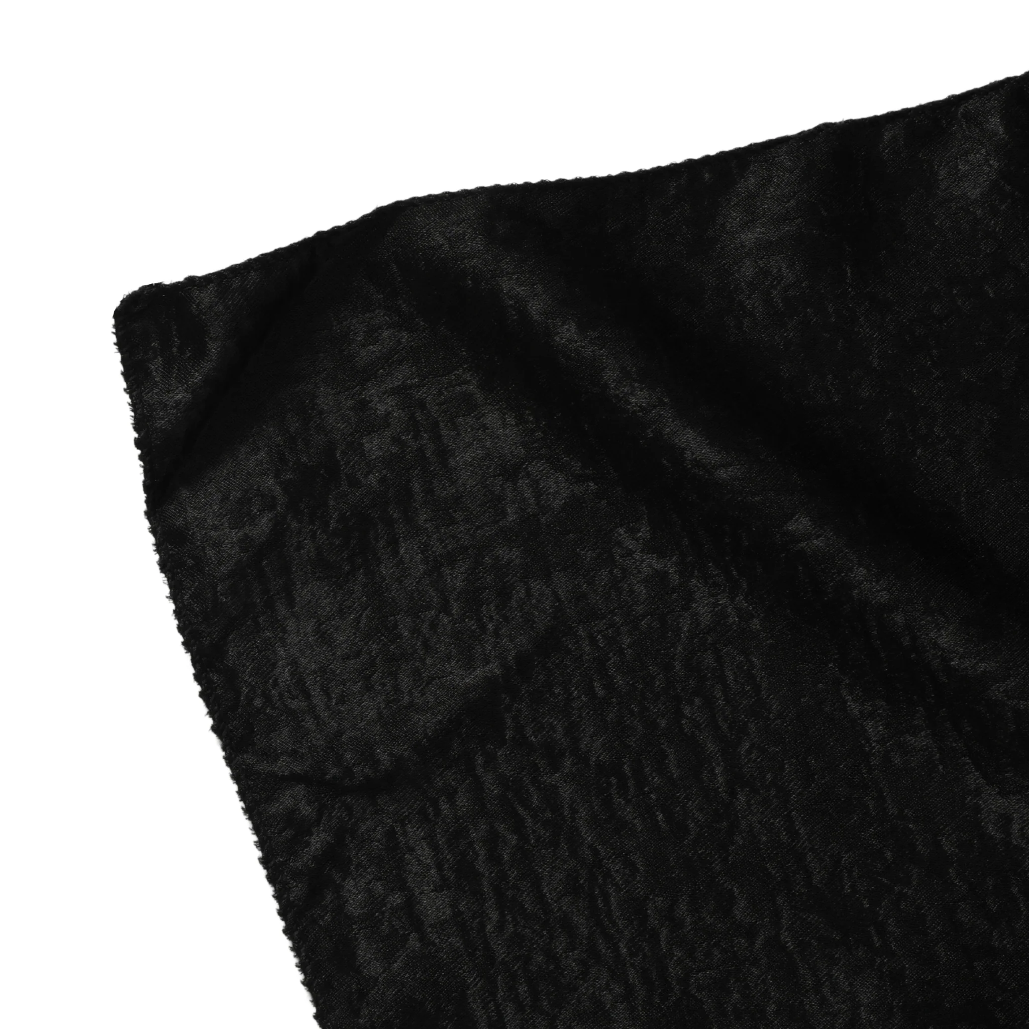Crinkle Shimmer 90"x132" Rectangular Tablecloth - Black - Image 3