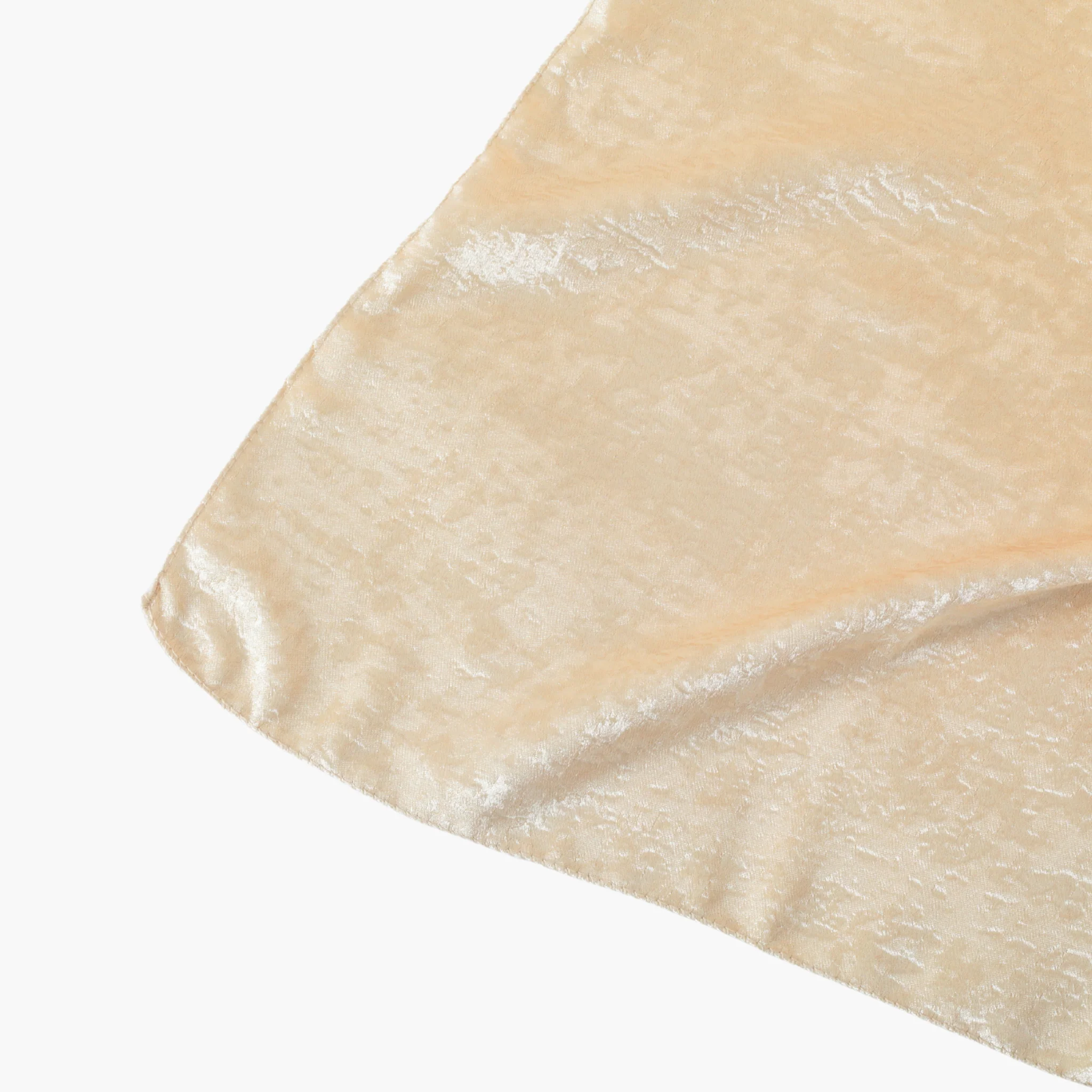 Crinkle Shimmer 90"x132" Rectangular Tablecloth - Champagne - Image 3