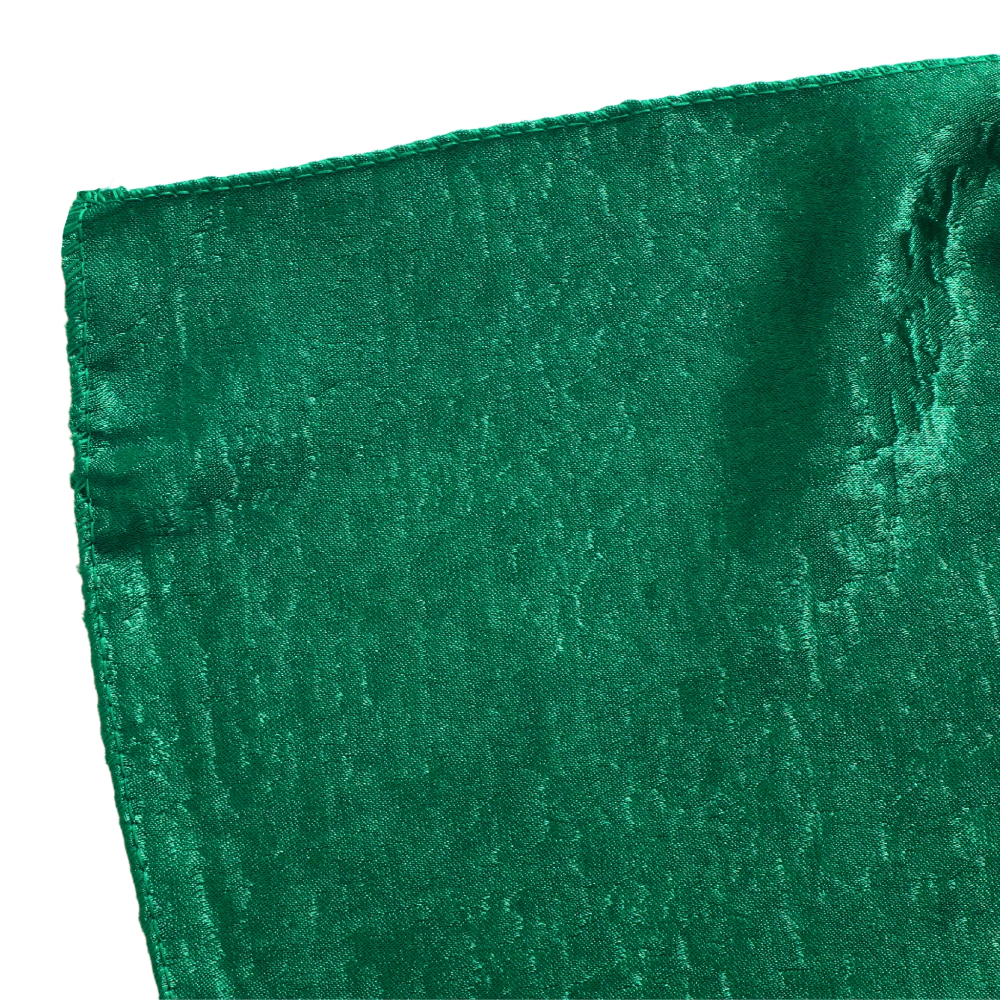 Crinkle Shimmer 90"x132" Rectangular Tablecloth - Emerald Green - Image 3