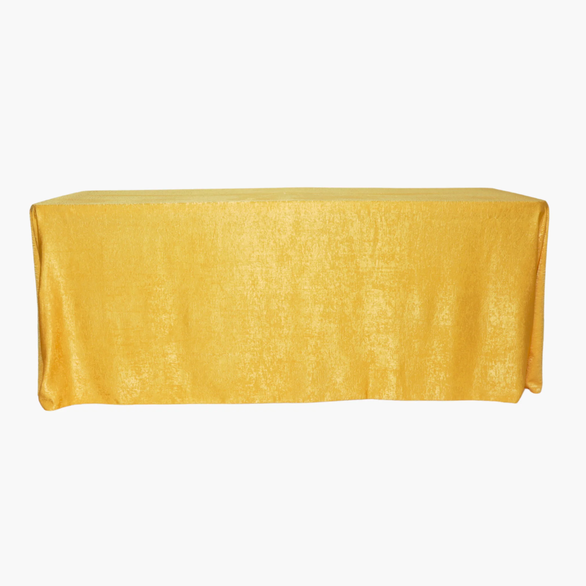 Crinkle Shimmer 90"x132" Rectangular Tablecloth - Gold - Image 3