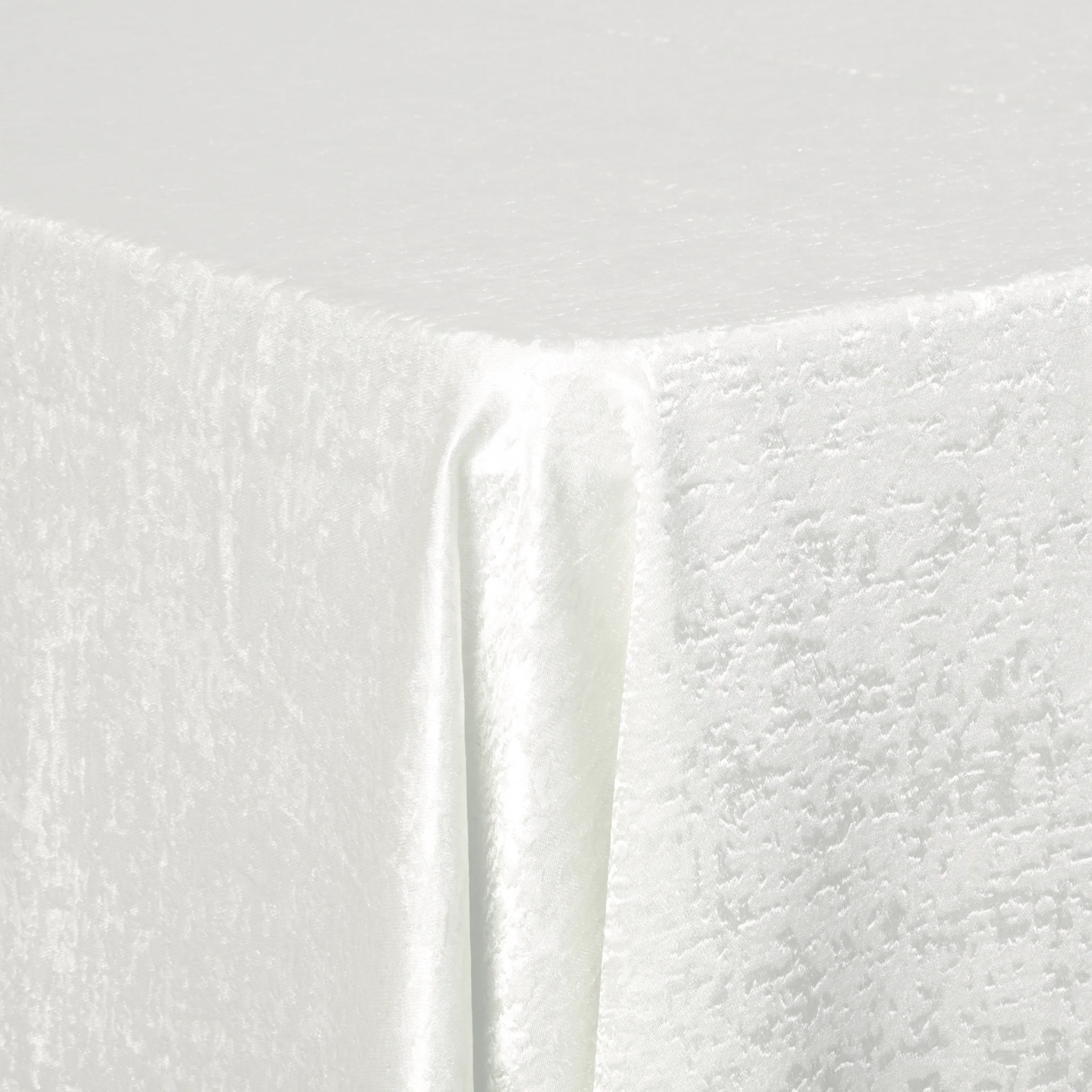 Crinkle Shimmer 90"x132" Rectangular Tablecloth - Light Ivory/Off White - Image 2