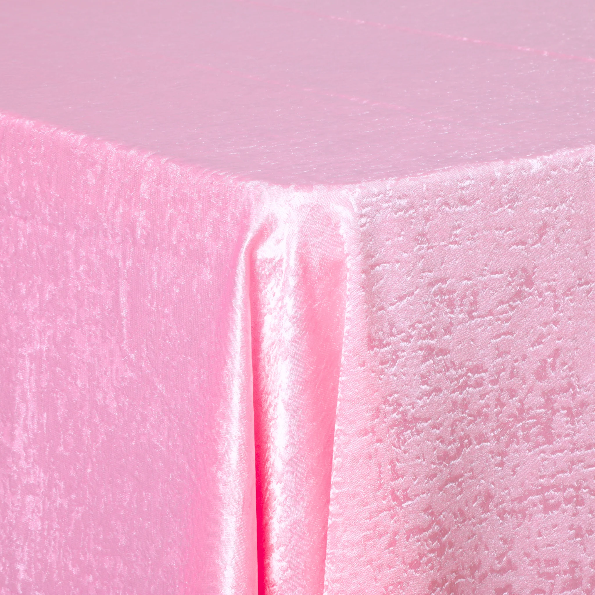 Crinkle Shimmer 90"x132" Rectangular Tablecloth - Pink - Image 2