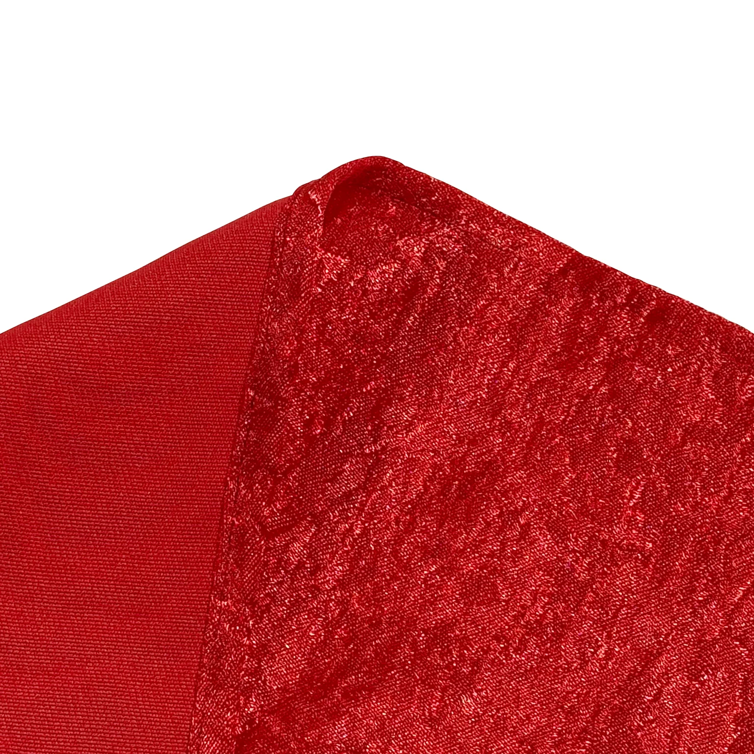Crinkle Shimmer 90"x132" Rectangular Tablecloth - Red - Image 3