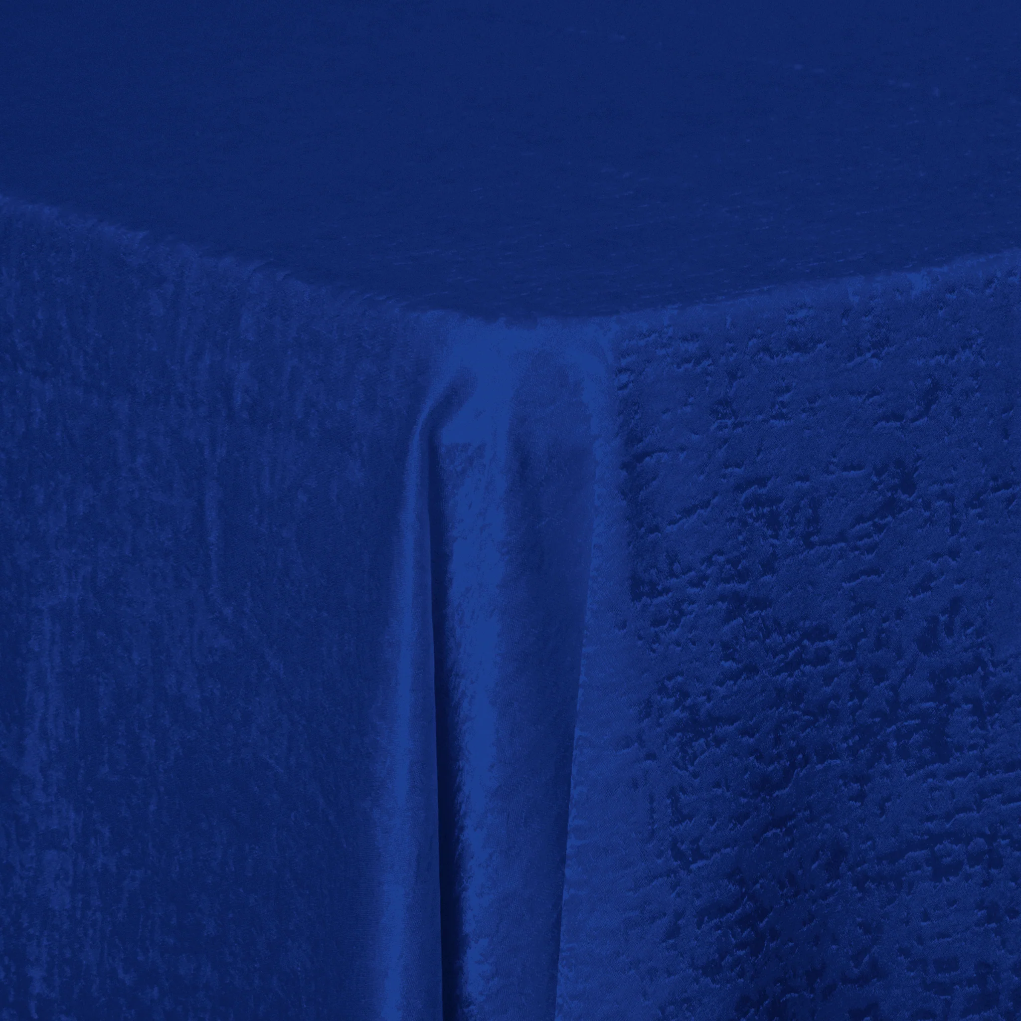 Crinkle Shimmer 90"x132" Rectangular Tablecloth - Royal Blue - Image 3