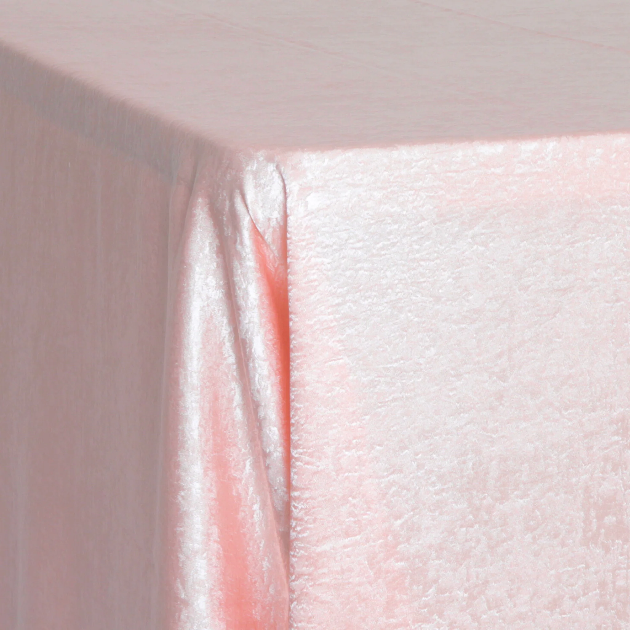 Crinkle Shimmer 90"x156" Rectangular Tablecloth - Blush/Rose Gold - Image 2