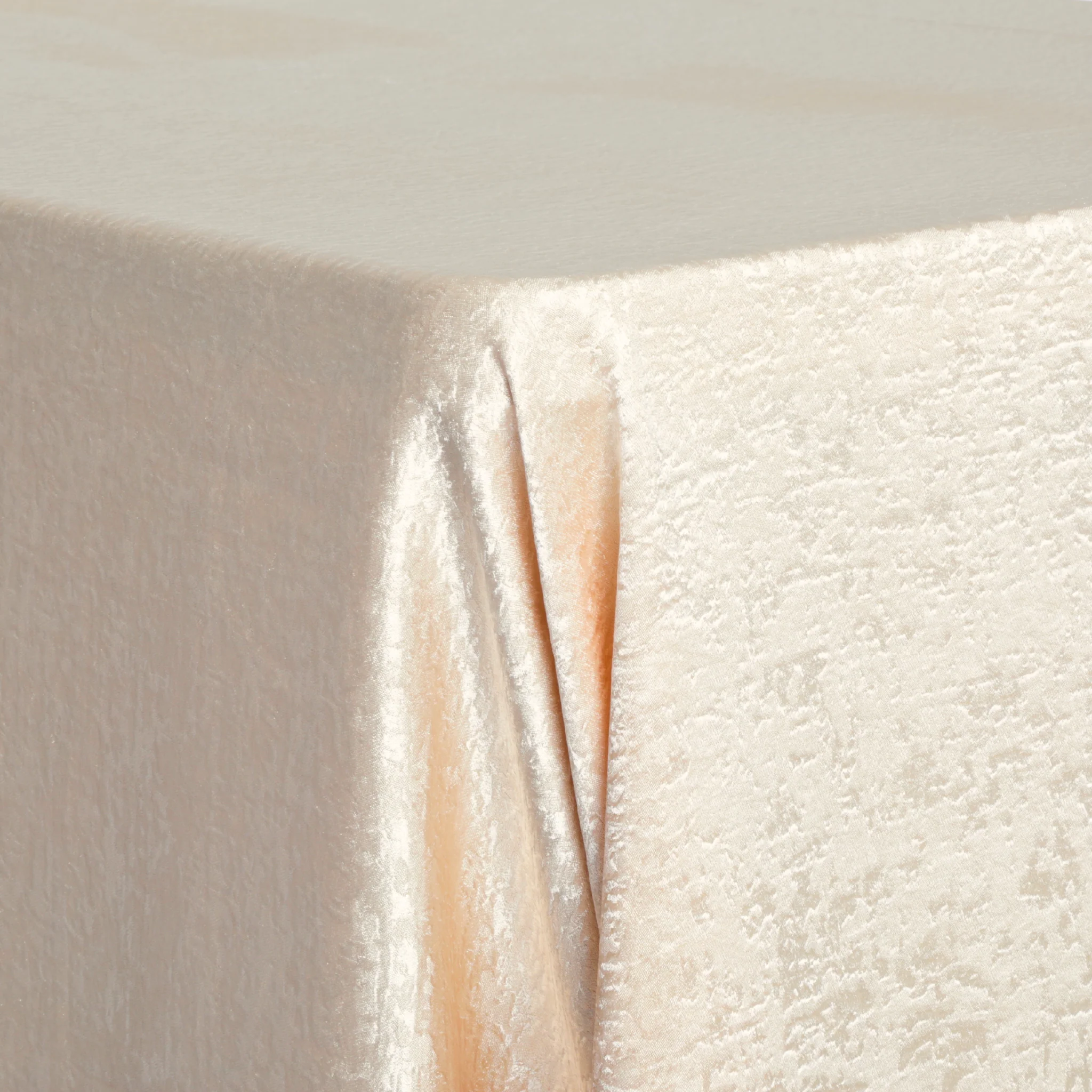 Crinkle Shimmer 90"x156" Rectangular Tablecloth - Champagne - Image 2