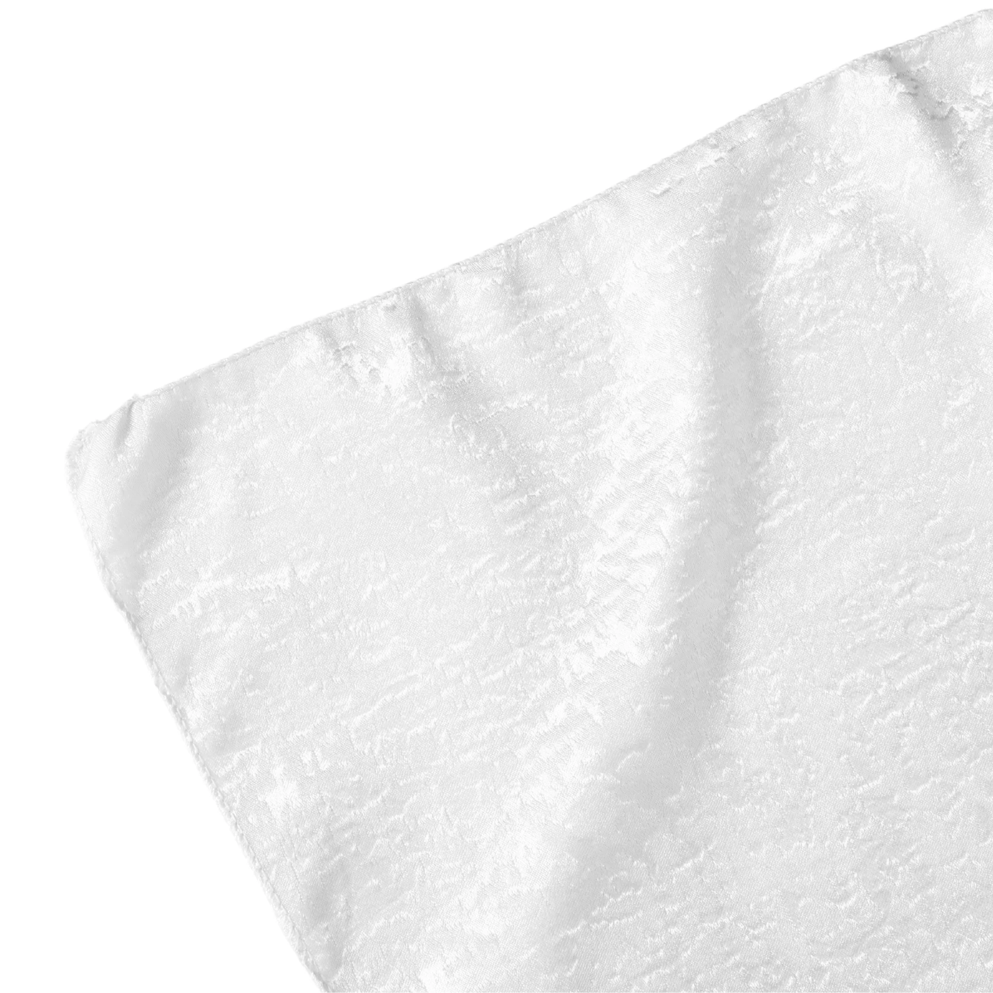 Crinkle Shimmer 90"x156" Rectangular Tablecloth - White - Image 4