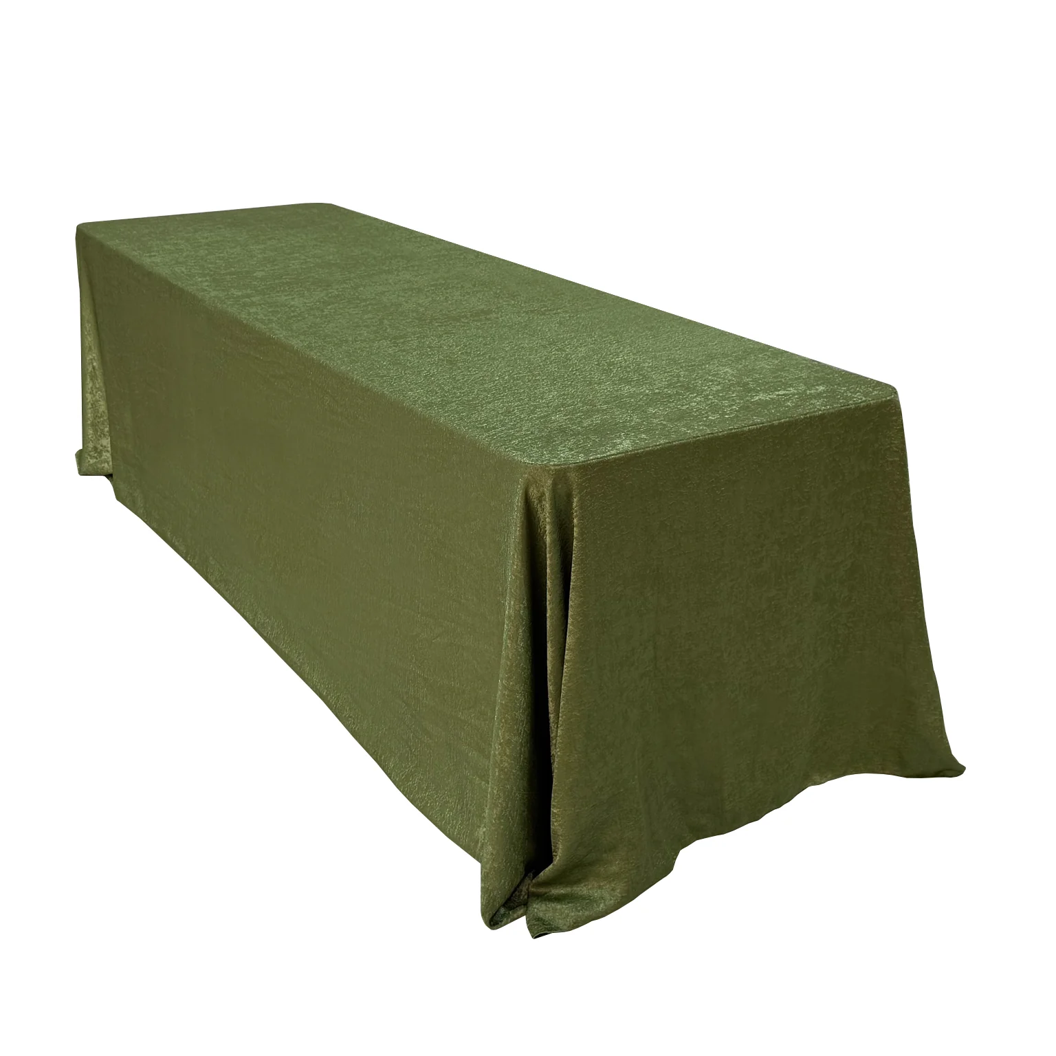 Crinkle Shimmer 90"x156" Rectangular Tablecloth - Willow Green
