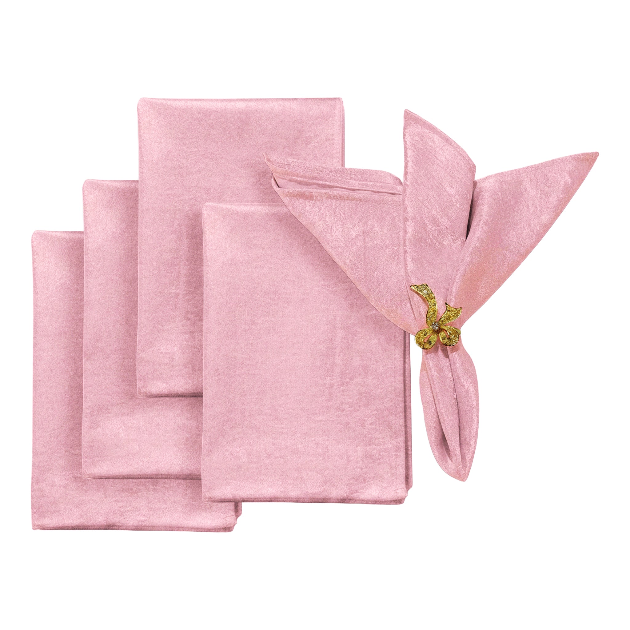 5 pcs/pk Crinkle Shimmer Napkin 20"x20" - Pink