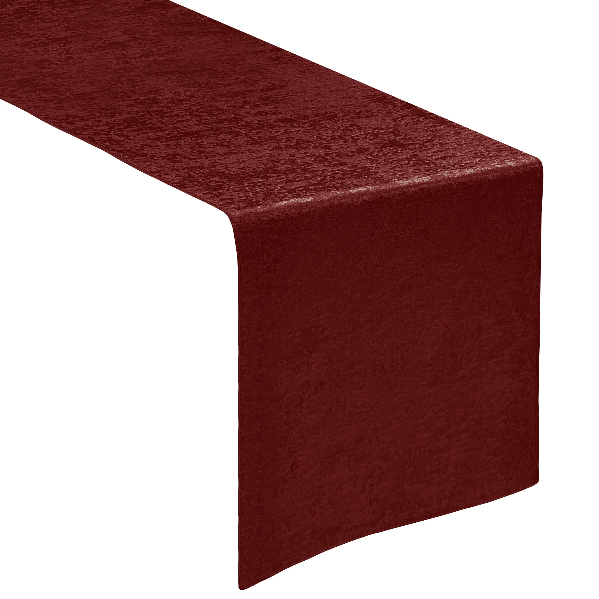 Crinkle Shimmer Table Runner - Burgundy