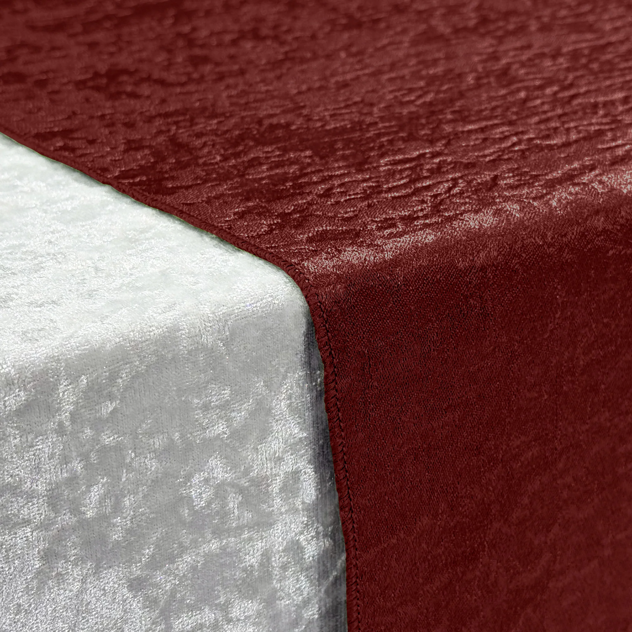 Crinkle Shimmer Table Runner - Burgundy - Image 5