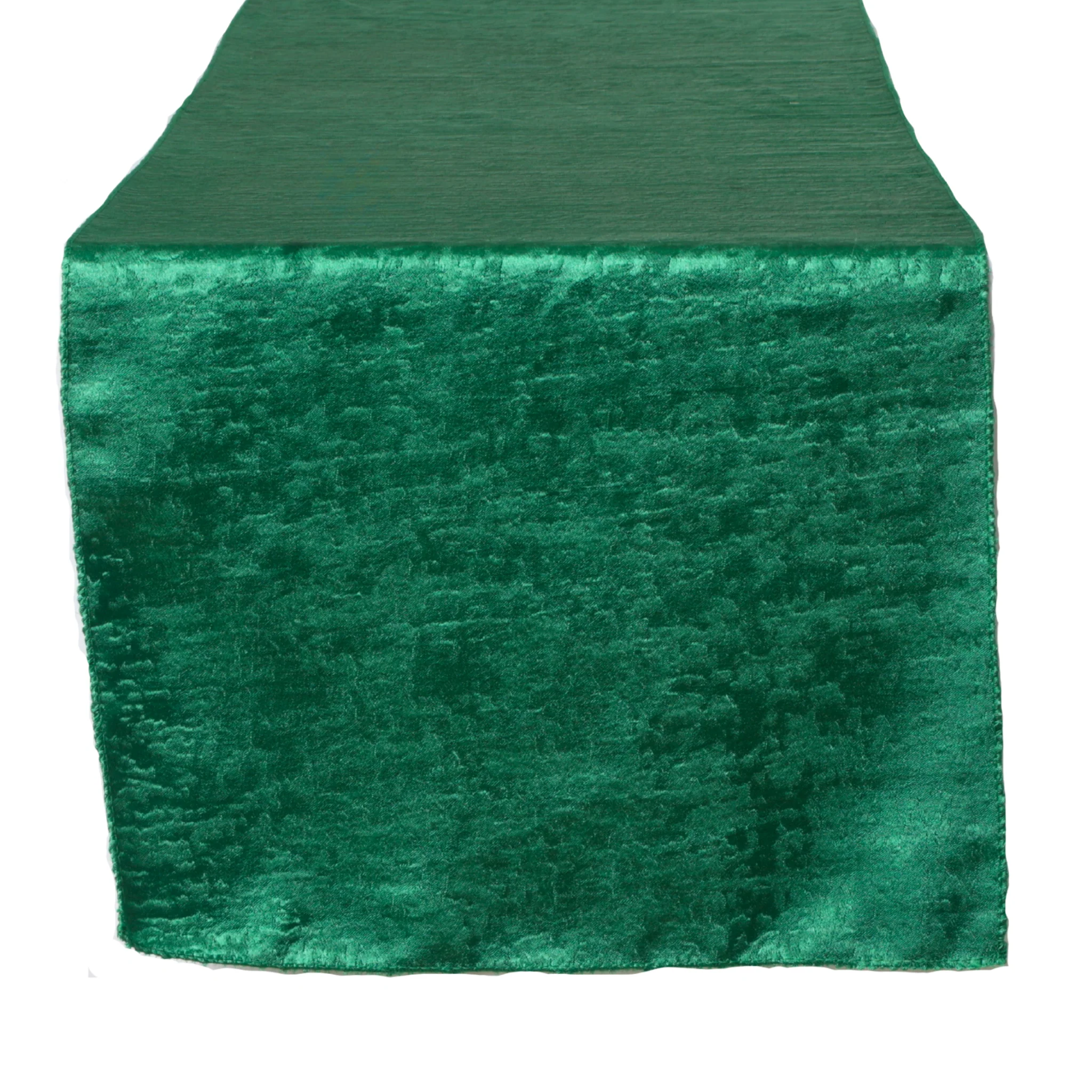 Crinkle Shimmer Table Runner - Emerald Green - Image 5