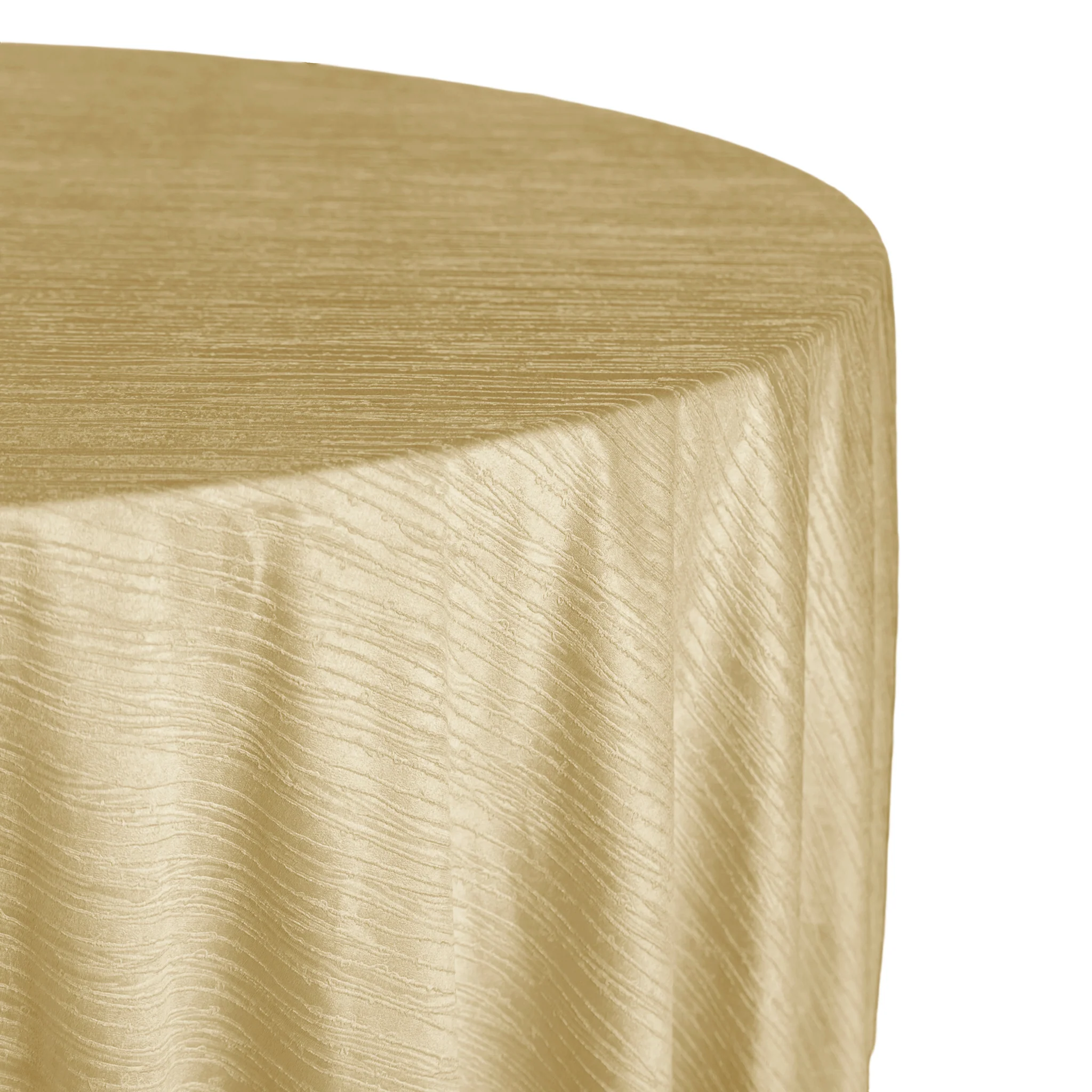 Crinkle Velvet 120" Round Tablecloth - Champagne - Image 2