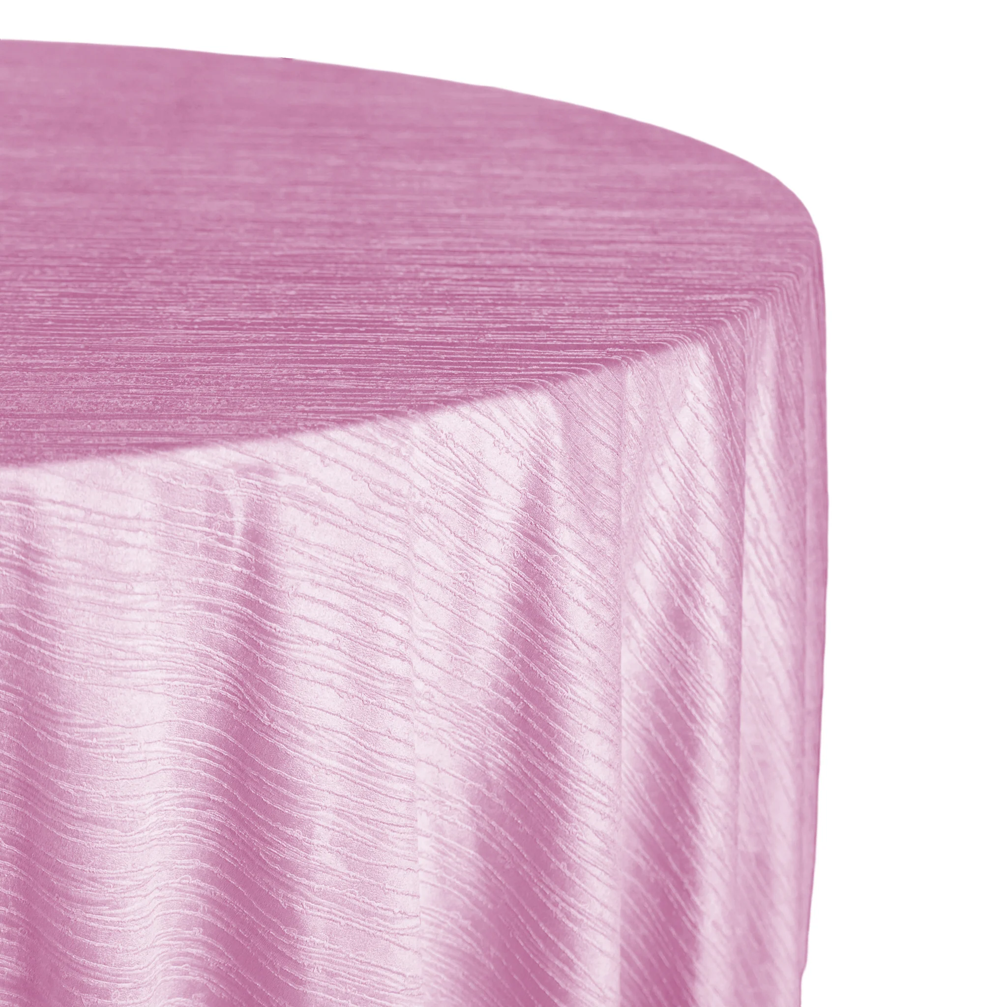 Crinkle Velvet 120" Round Tablecloth - Pink - Image 7