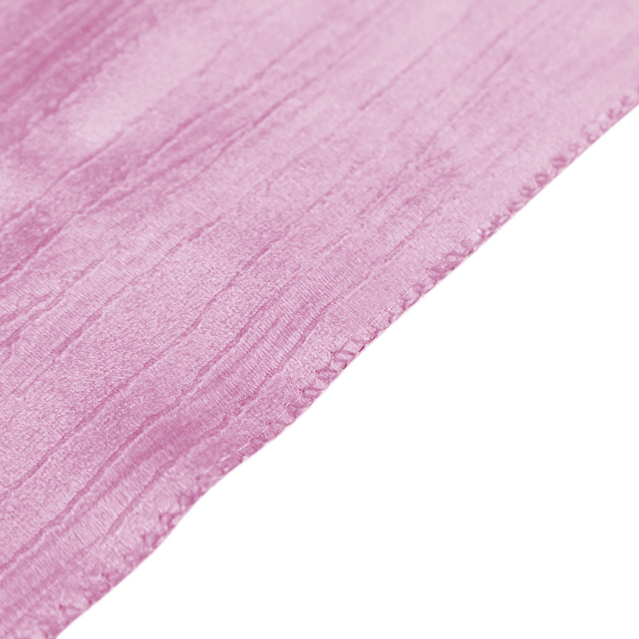 Crinkle Velvet 120" Round Tablecloth - Pink - Image 8