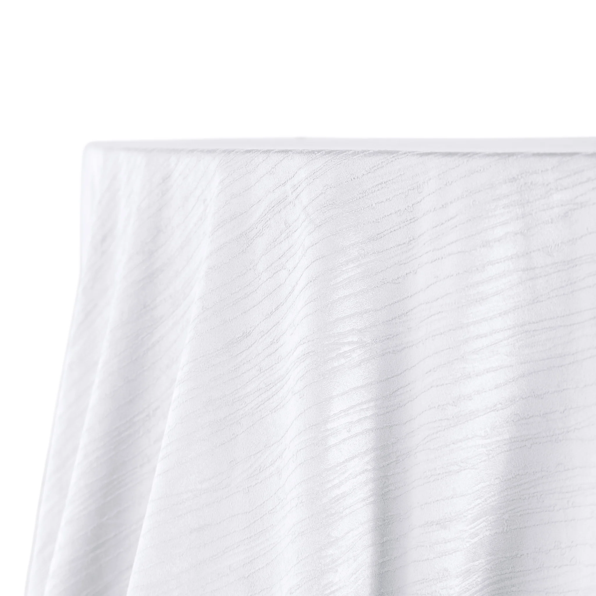 Crinkle Velvet 120" Round Tablecloth - White - Image 5