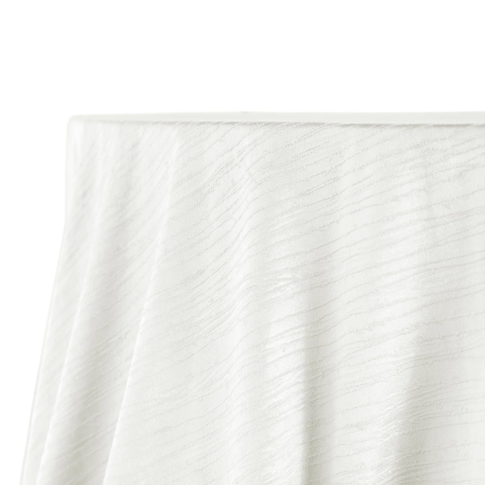 Crinkle Velvet 132" Round Tablecloth - Ivory - Image 5