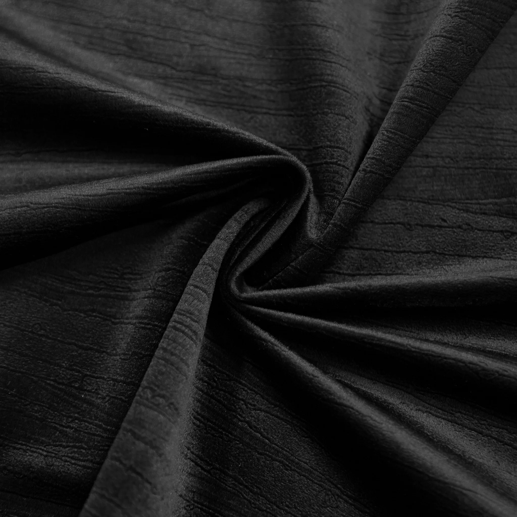 5 pcs/pk Crinkle Velvet 20"x20" Linen Napkin - Black - Image 4