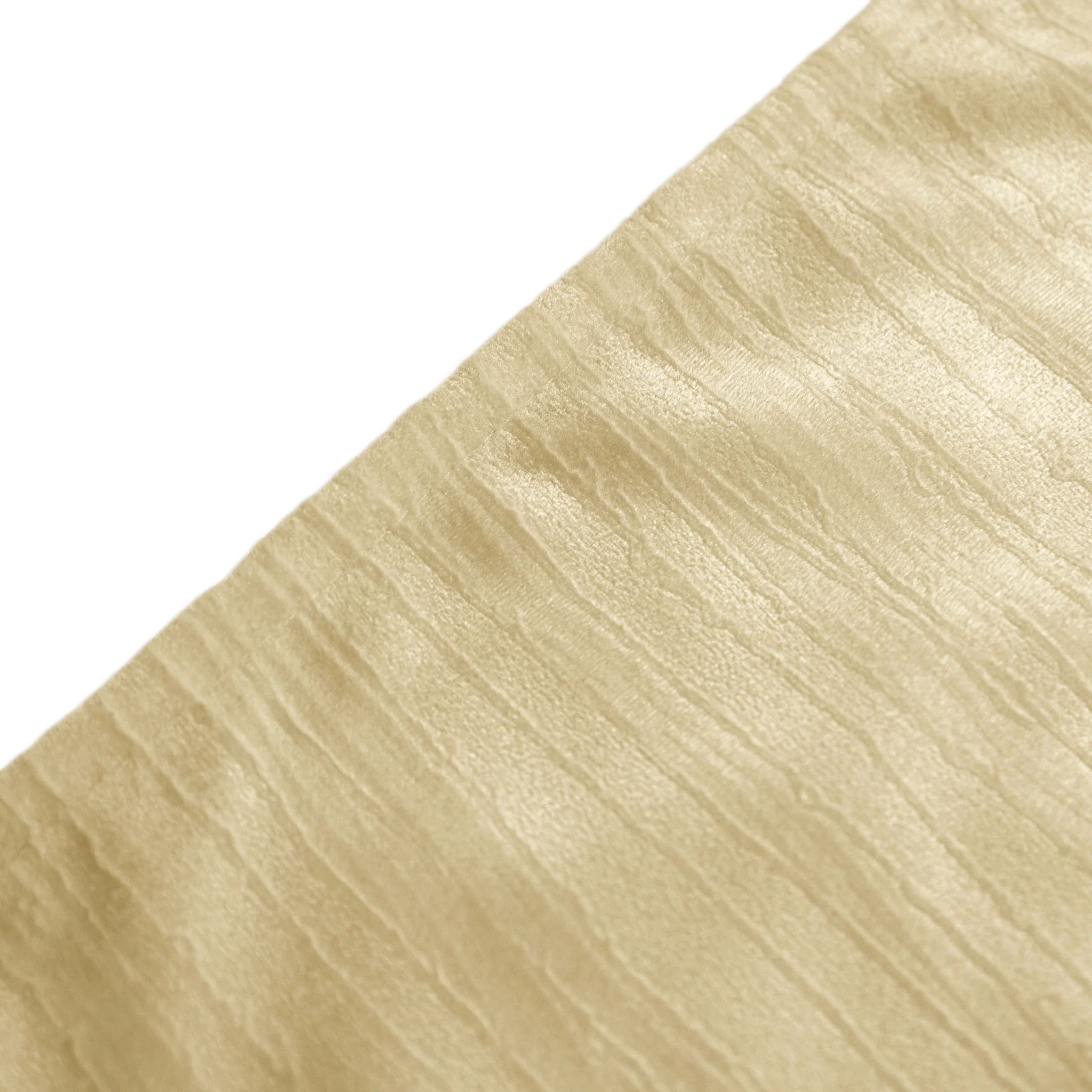 5 pcs/pk Crinkle Velvet 20"x20" Linen Napkin - Champagne - Image 5