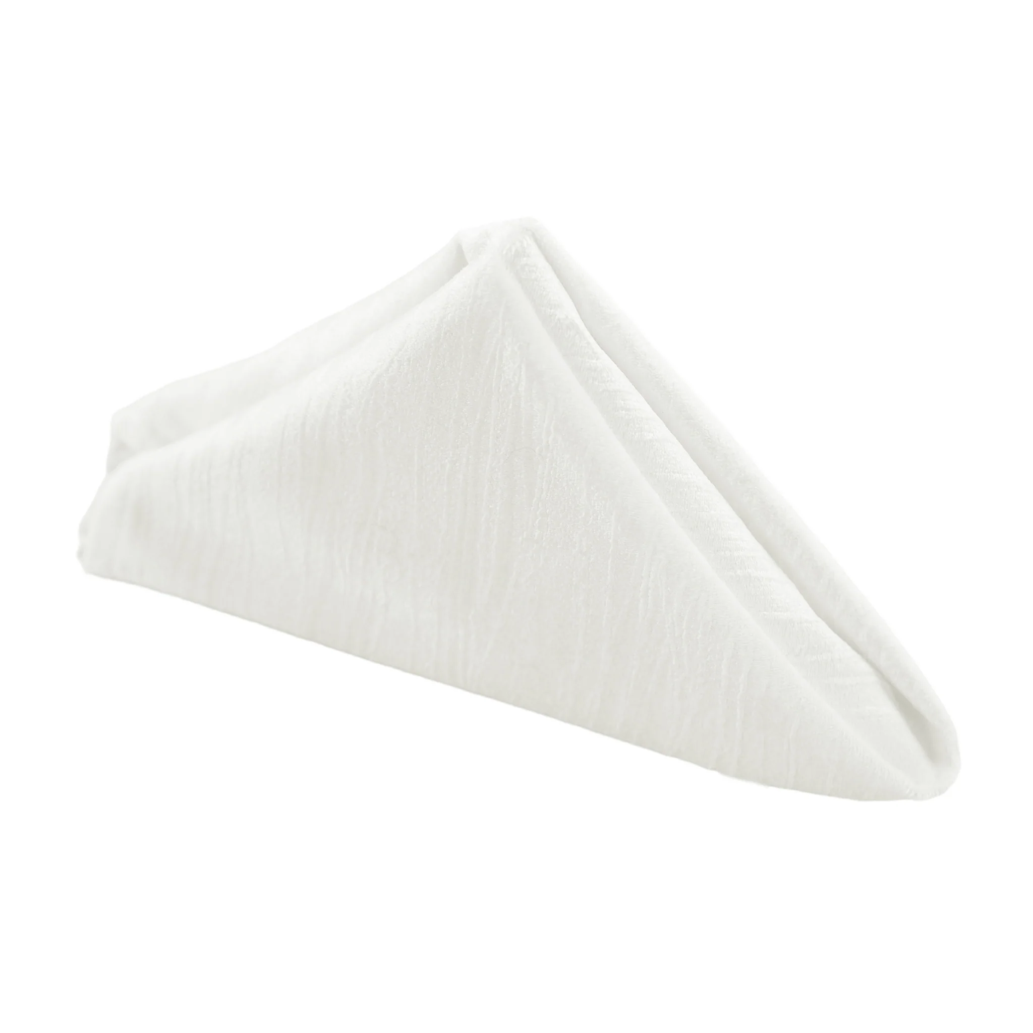 5 pcs/pk Crinkle Velvet 20"x20" Linen Napkin - Ivory