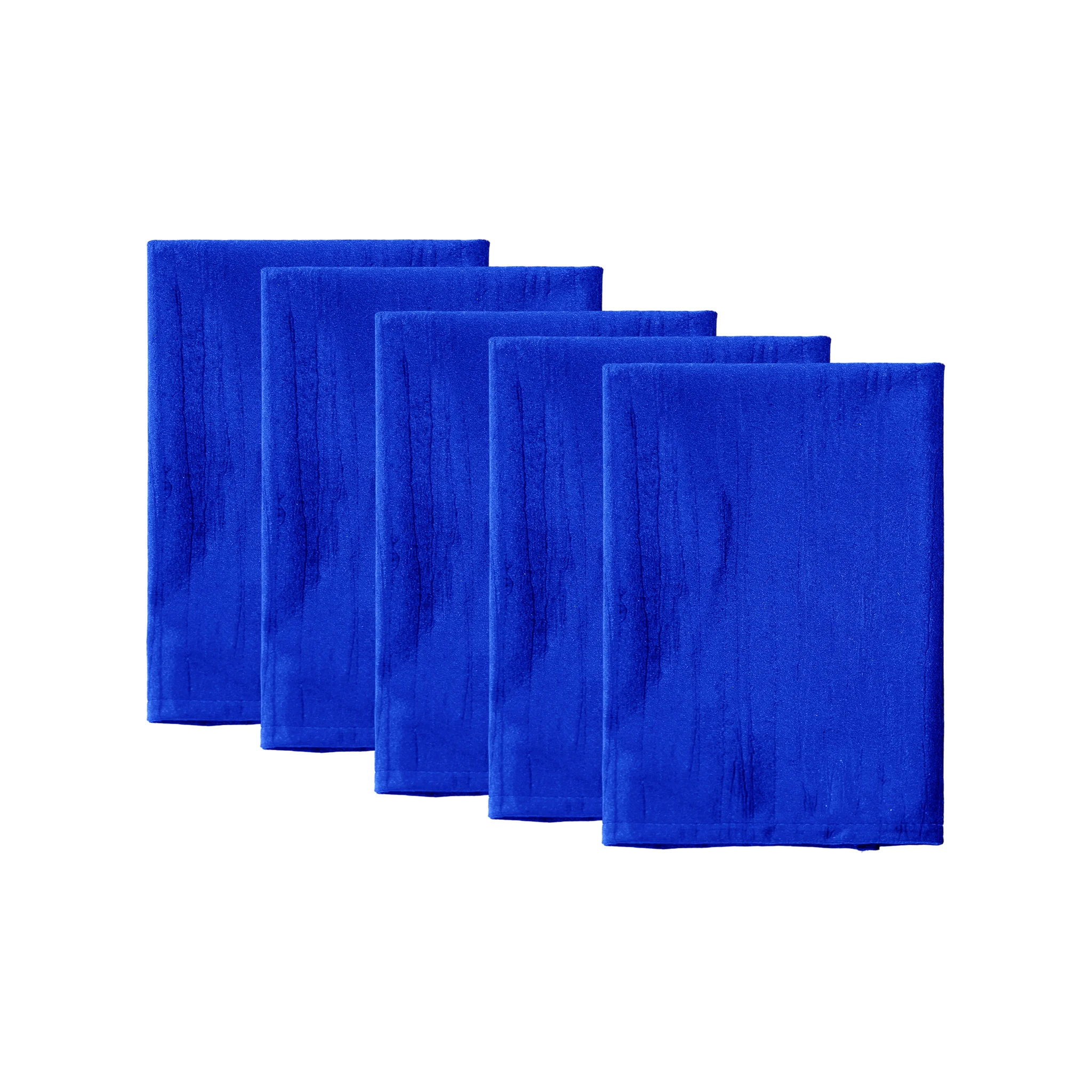 5 pcs/pk Crinkle Velvet 20"x20" Linen Napkin - Royal Blue - Image 2