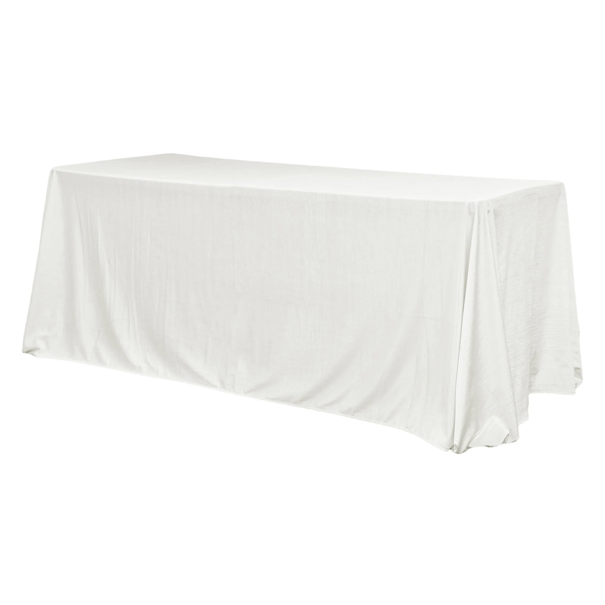 Crinkle Velvet 90"x156" Rectangular Tablecloth - Ivory
