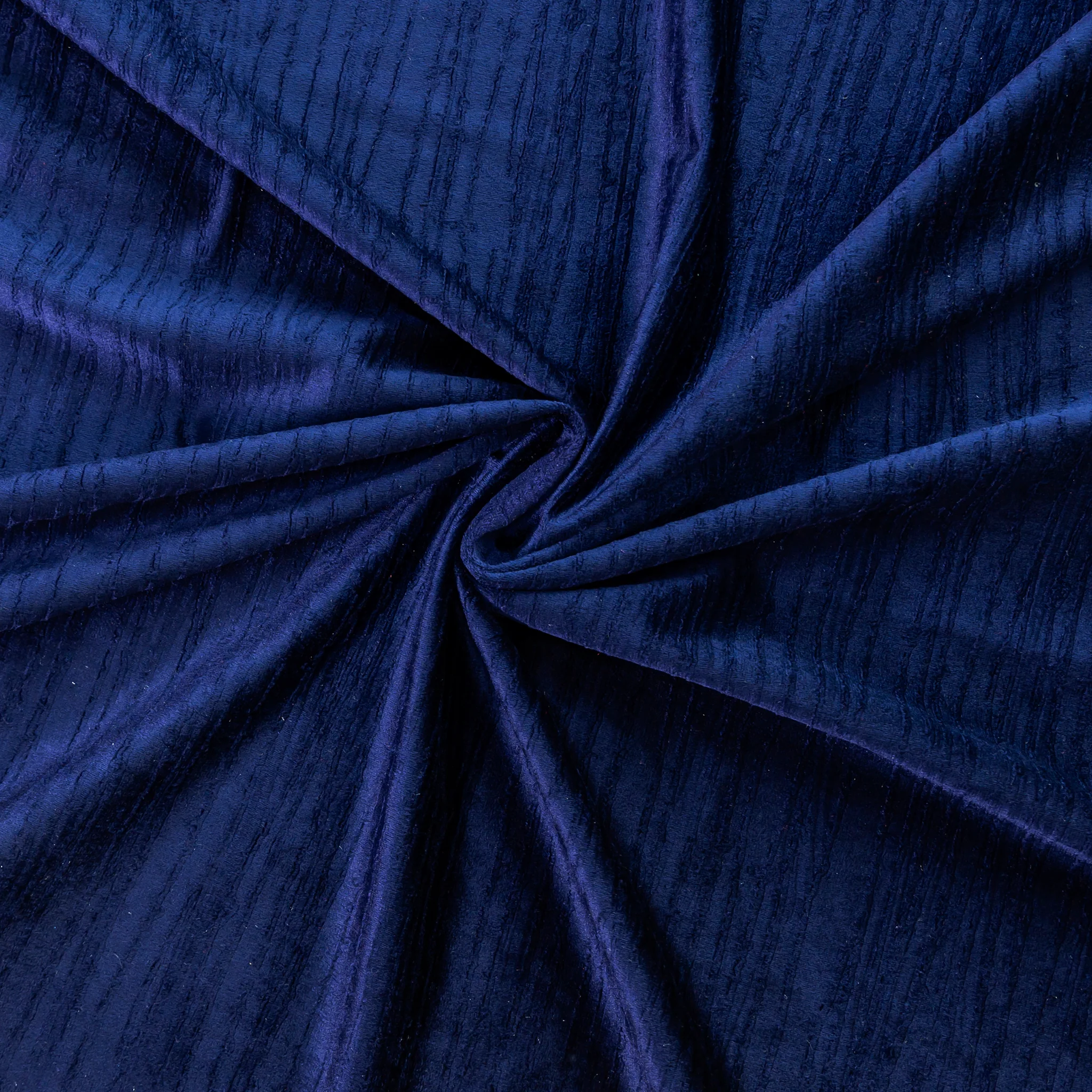 Crinkle Velvet 90"x156" Rectangular Tablecloth - Navy Blue - Image 3