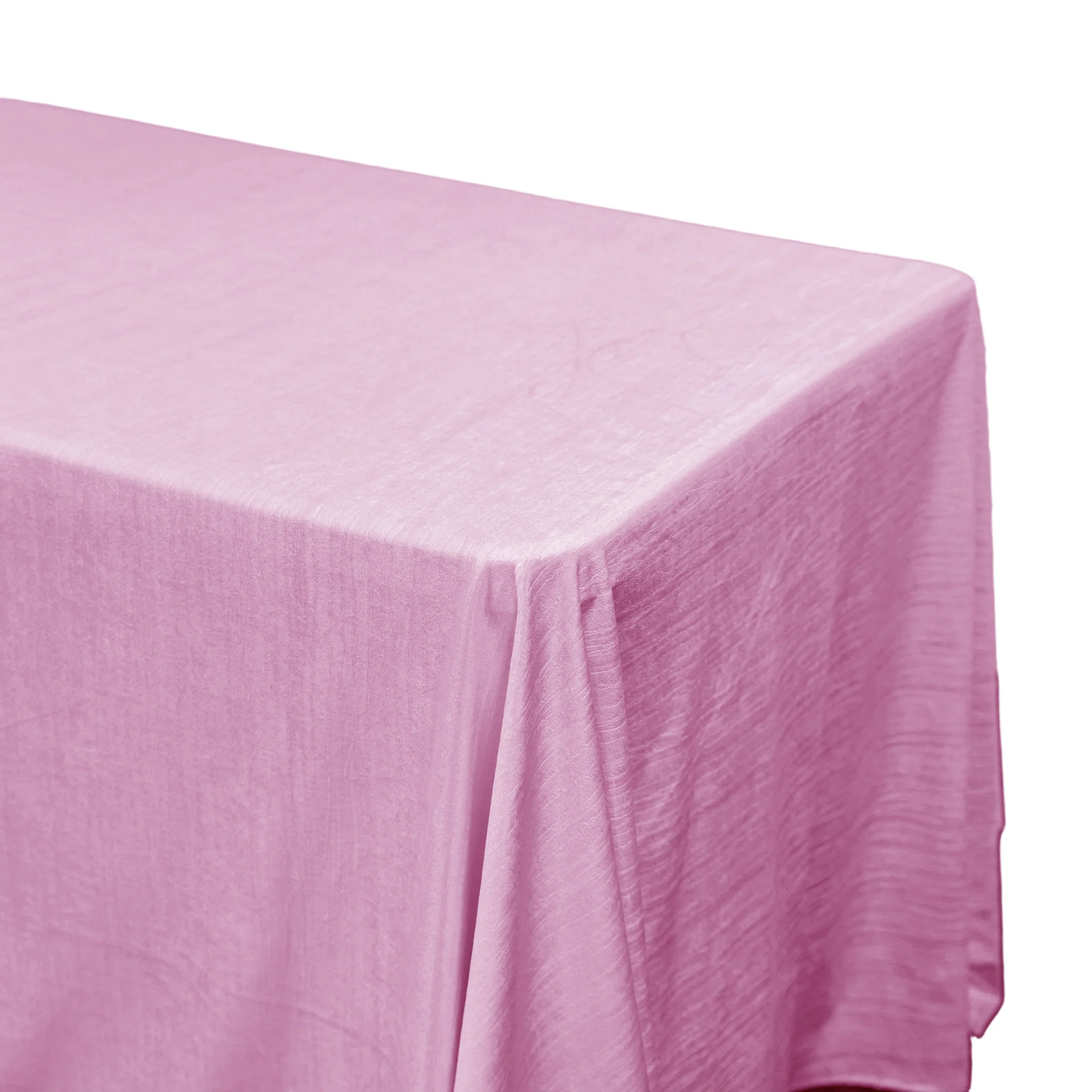 Crinkle Velvet 90"x156" Rectangular Tablecloth - Pink - Image 5