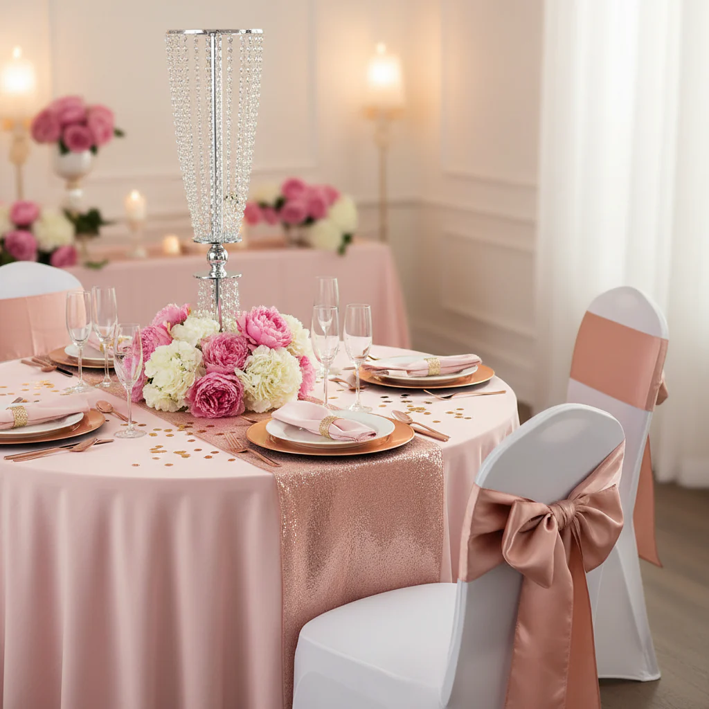 Crystal Column Tabletop Centerpiece - Silver - Image 9