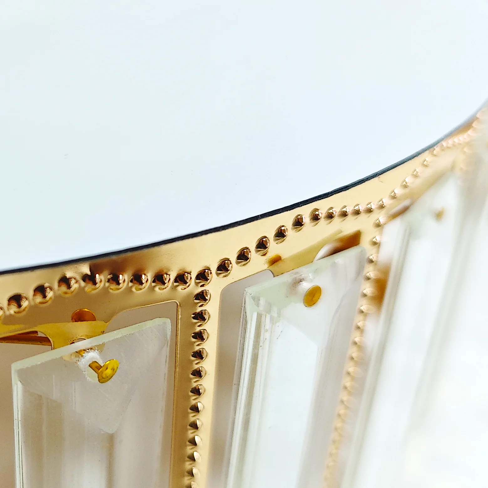 3 pc/set Round Crystal Pendant Cake/Dessert Stands - Gold - Image 3