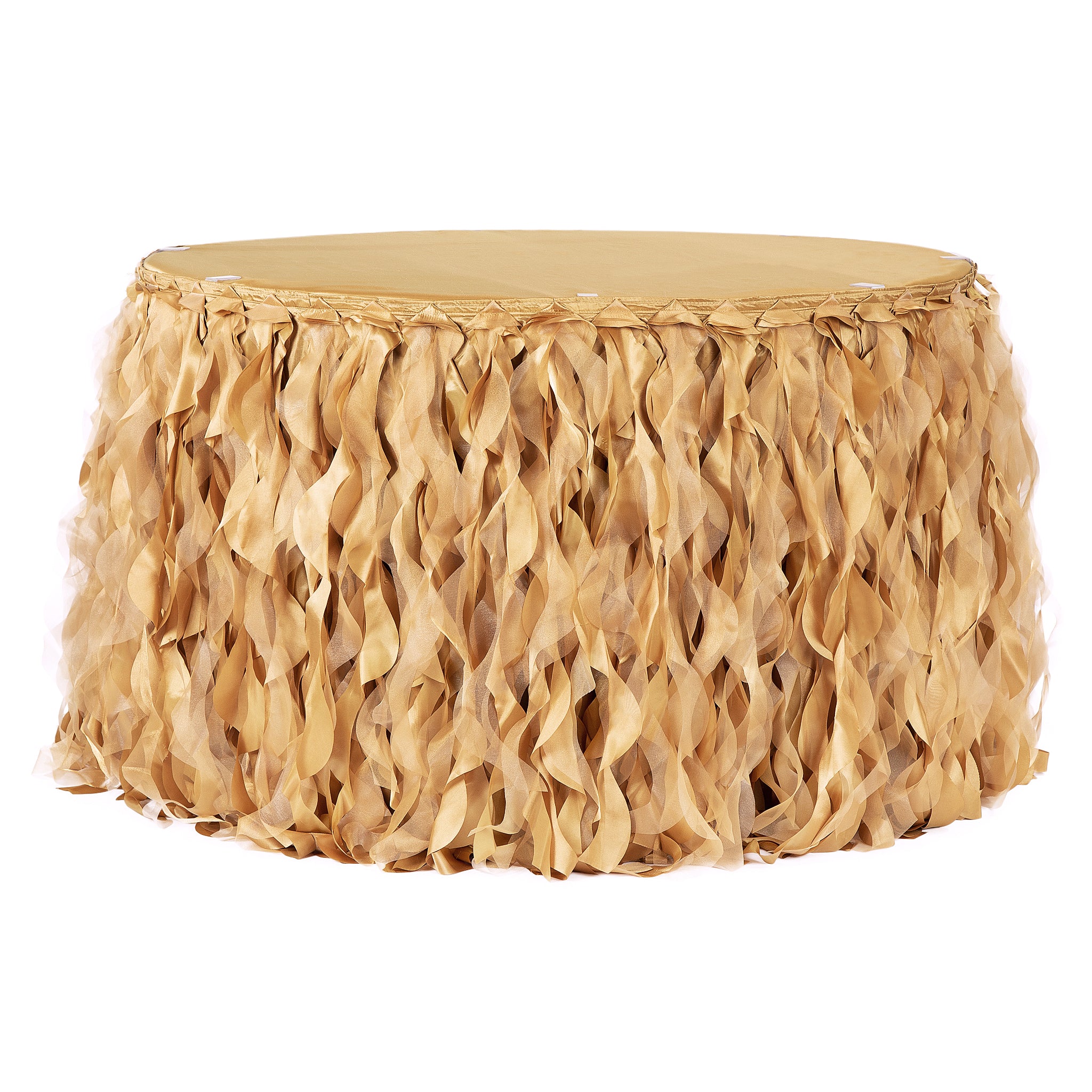 Curly Willow 21ft Table Skirt - Gold - Image 3