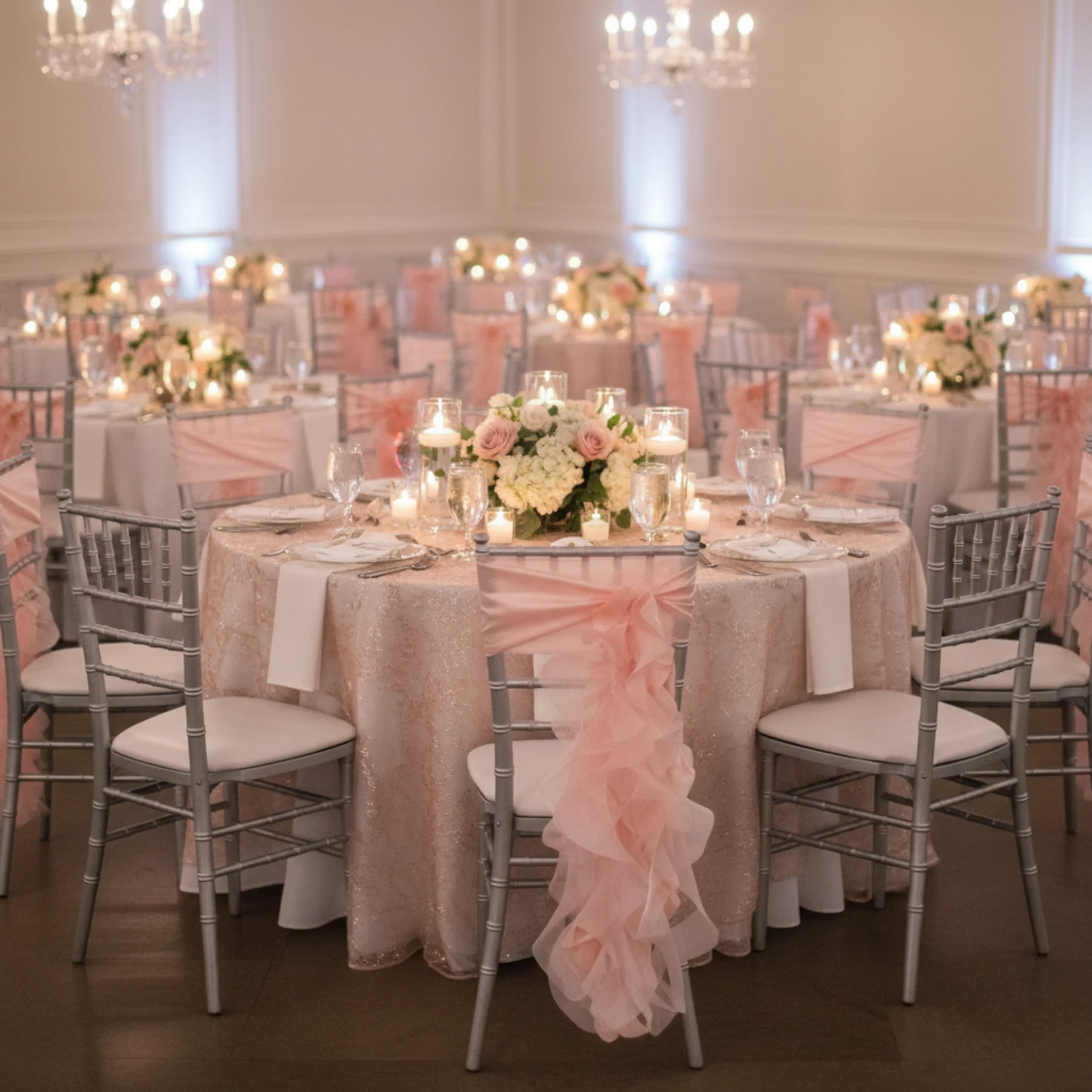 Curly Willow Chair Sash - Blush/Rose Gold - Image 7
