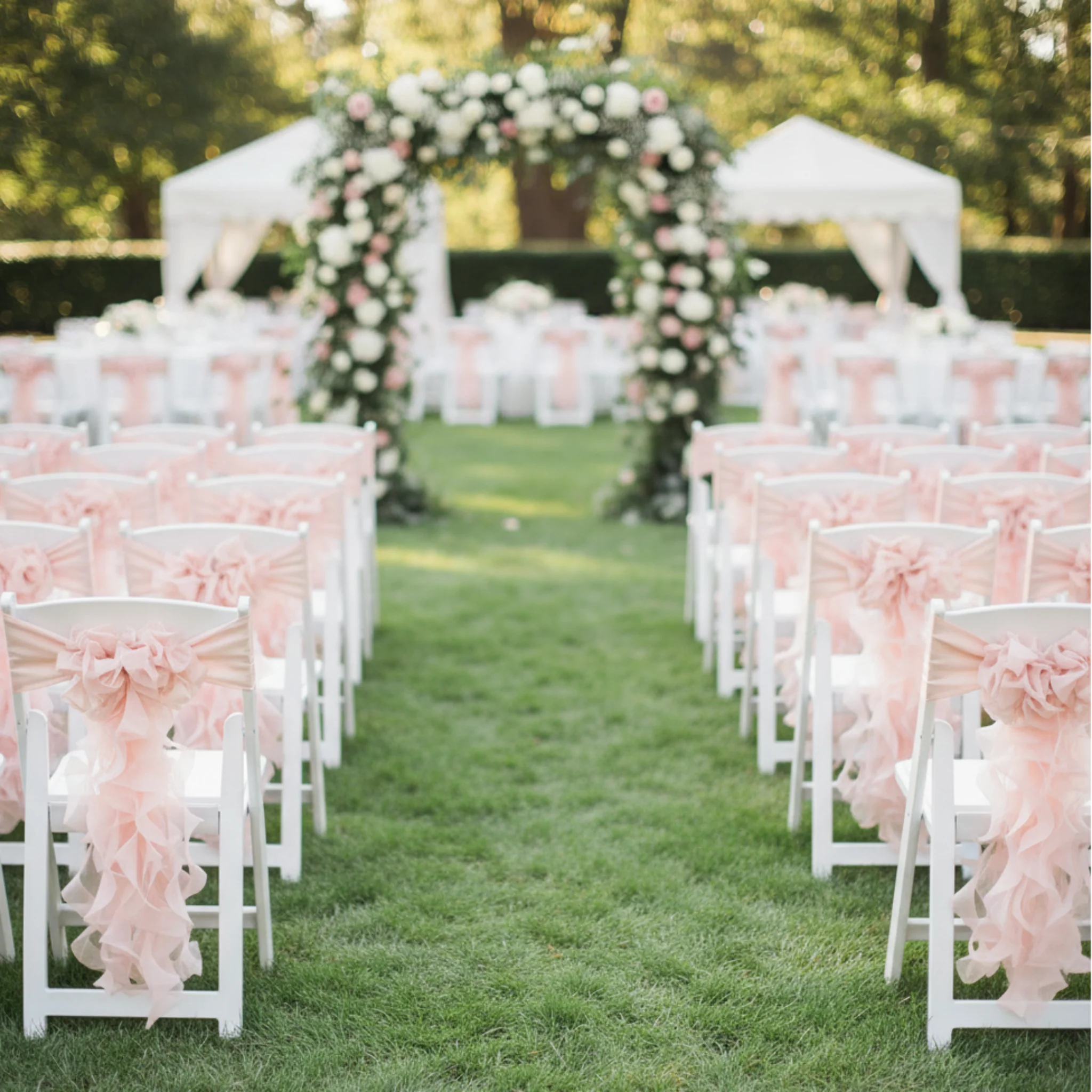 Curly Willow Chair Sash - Blush/Rose Gold - Image 9