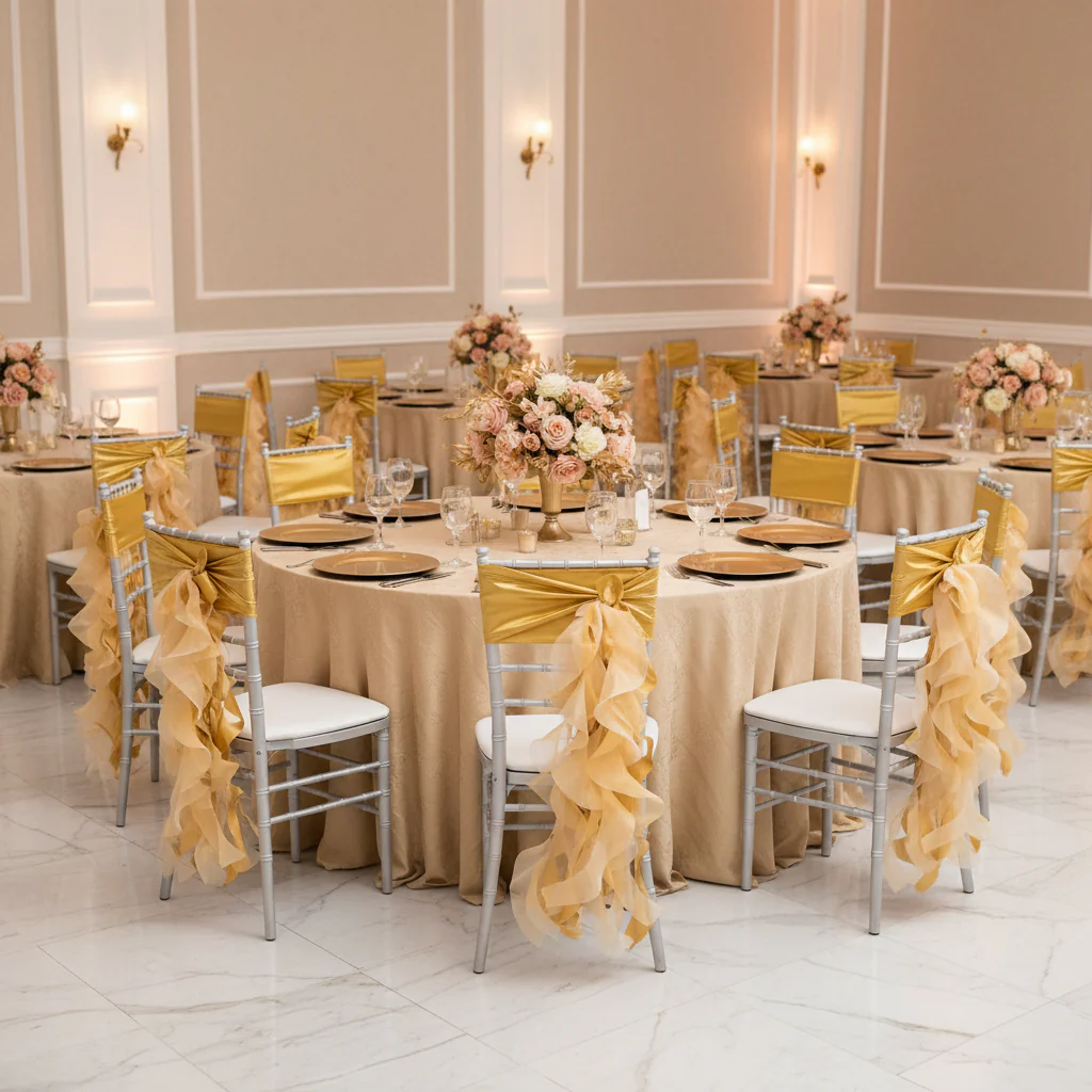 Curly Willow Chair Sash - Bright Gold - Image 6