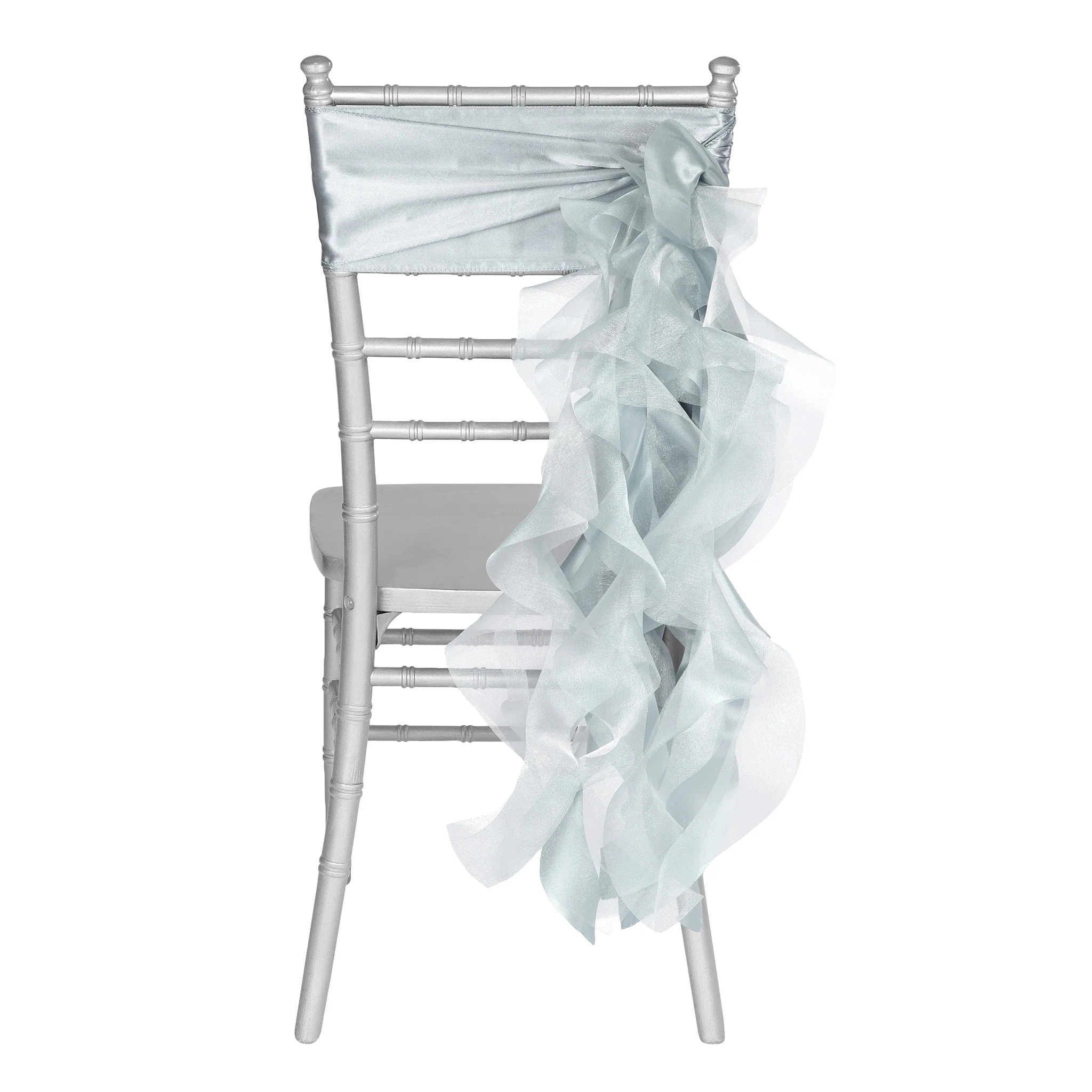 Curly Willow Chair Sash - Dusty Blue - Image 4