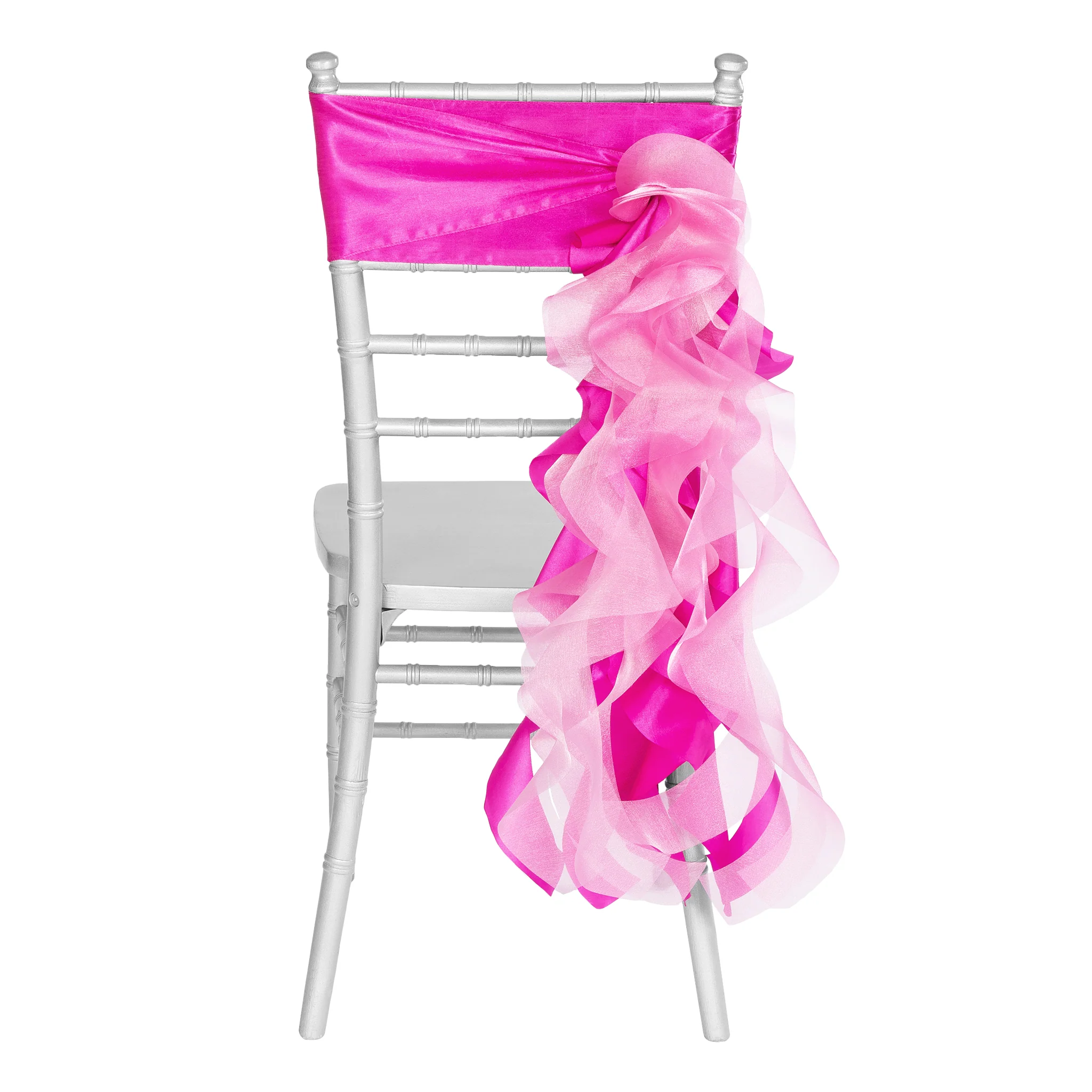 Curly Willow Chair Sash - Fuchsia - Image 4
