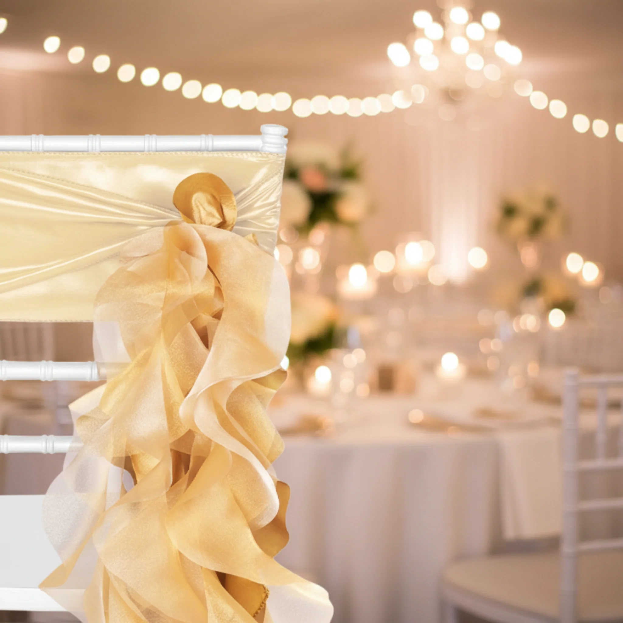 Curly Willow Chair Sash - Gold - Image 6